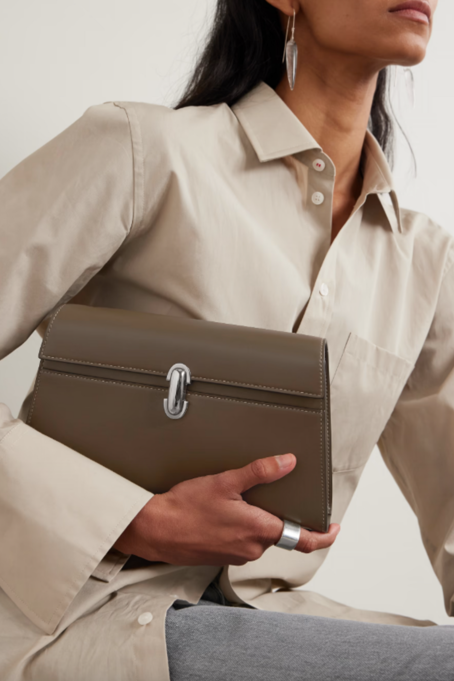 Symmetry Leather Shoulder Bag