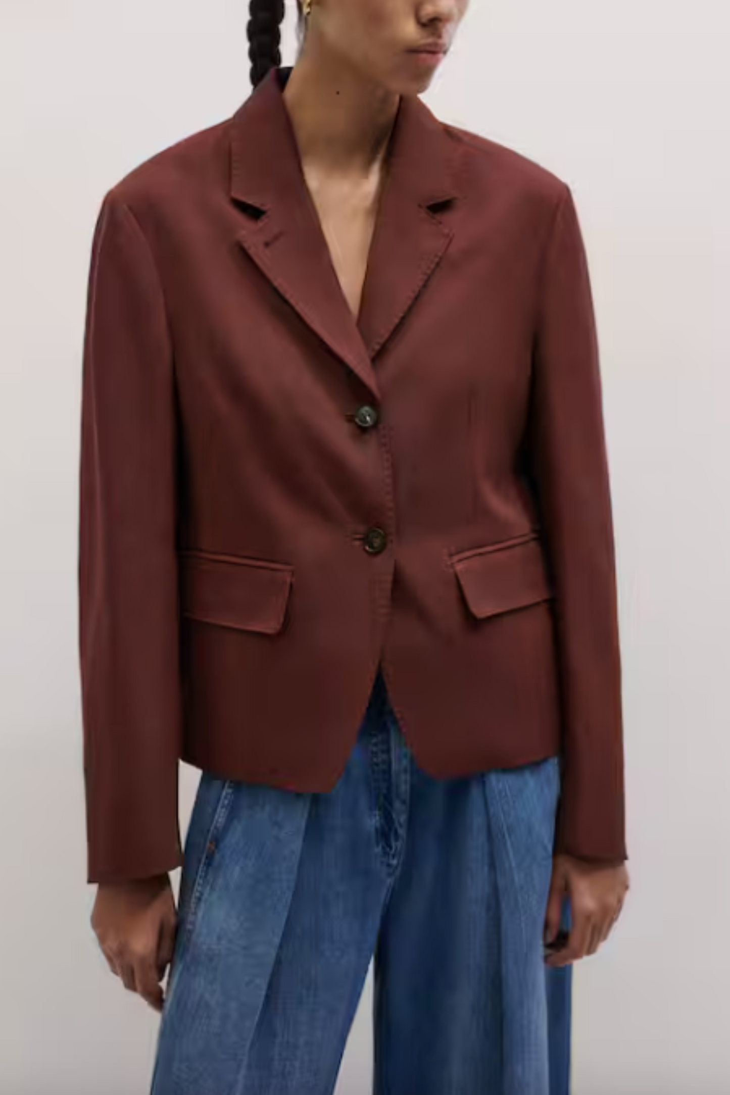 Italian Linen Blend Icon Oversized Short Blazer