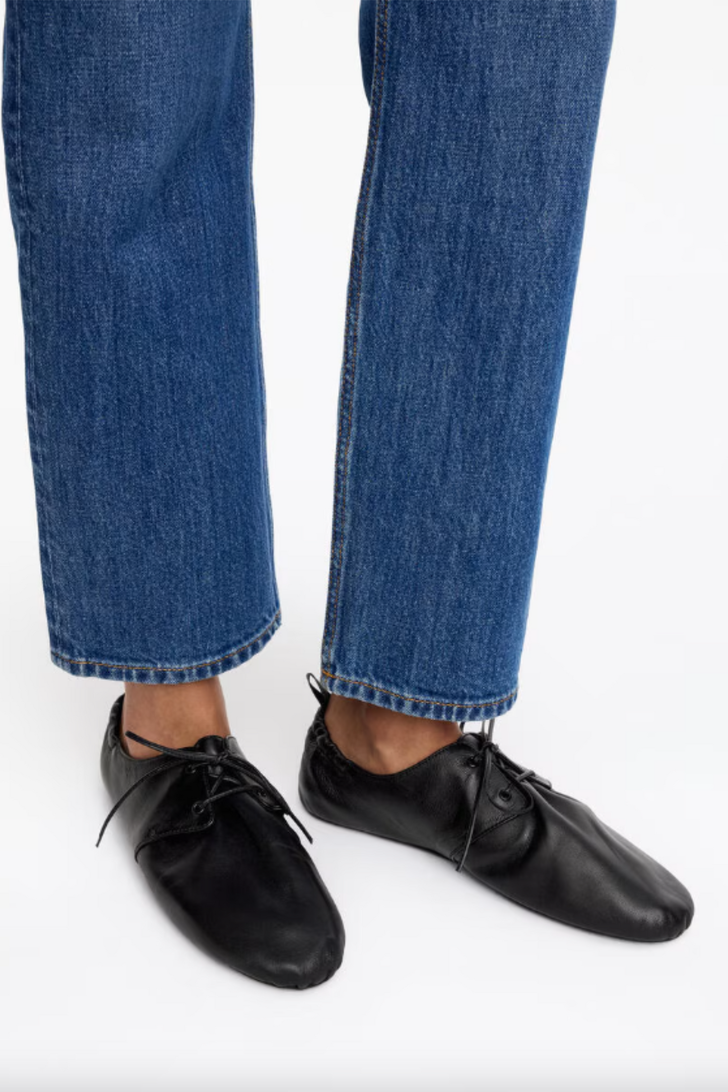 Soft Leather Lace-Up Shoes