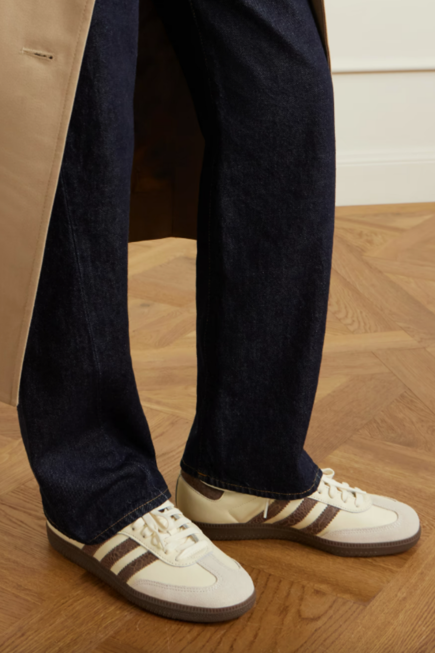 Samba OG Suede-Trimmed Leather Sneakers