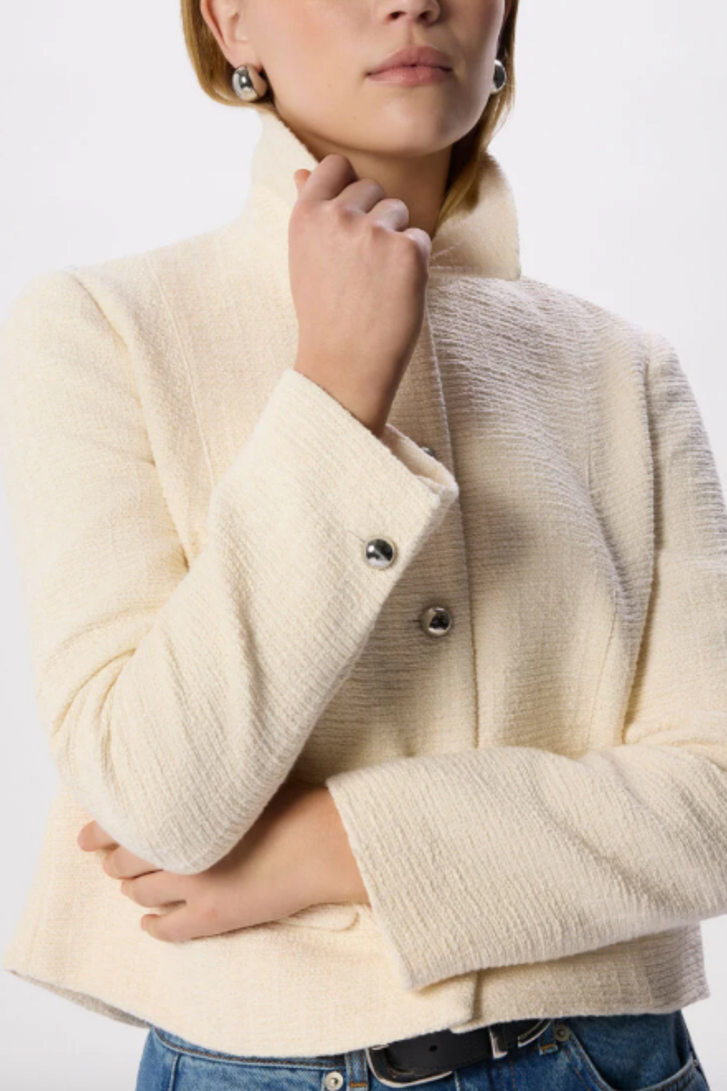 Cropped Boucle Jacket