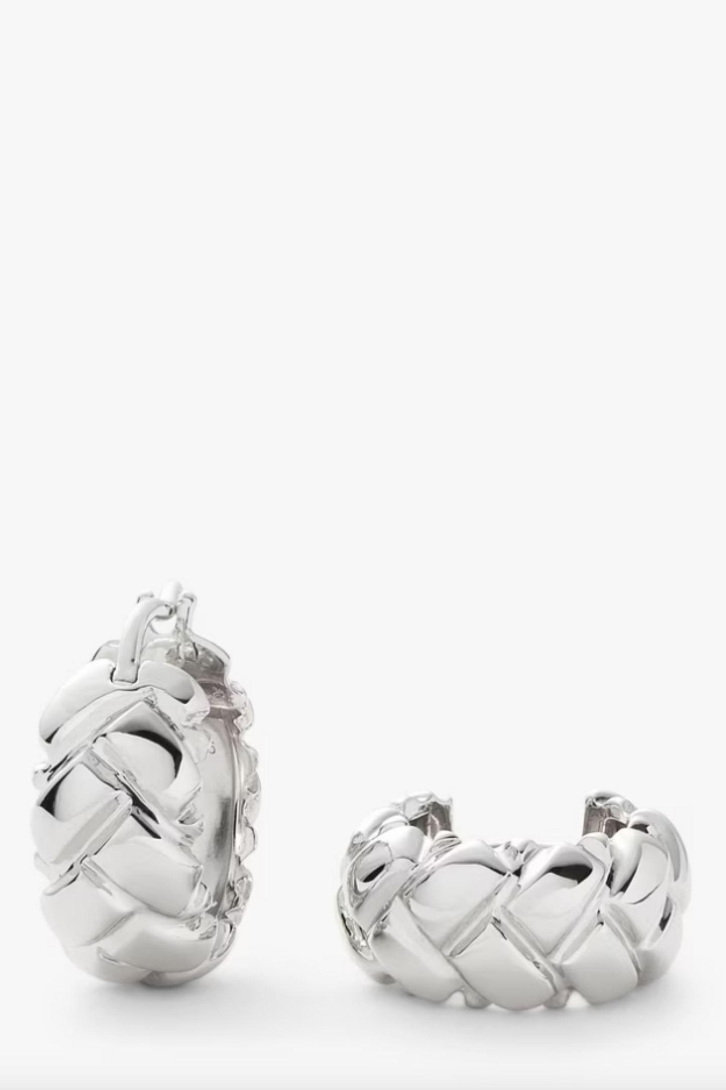 Chunky Sculpted Mini Hoop Earrings