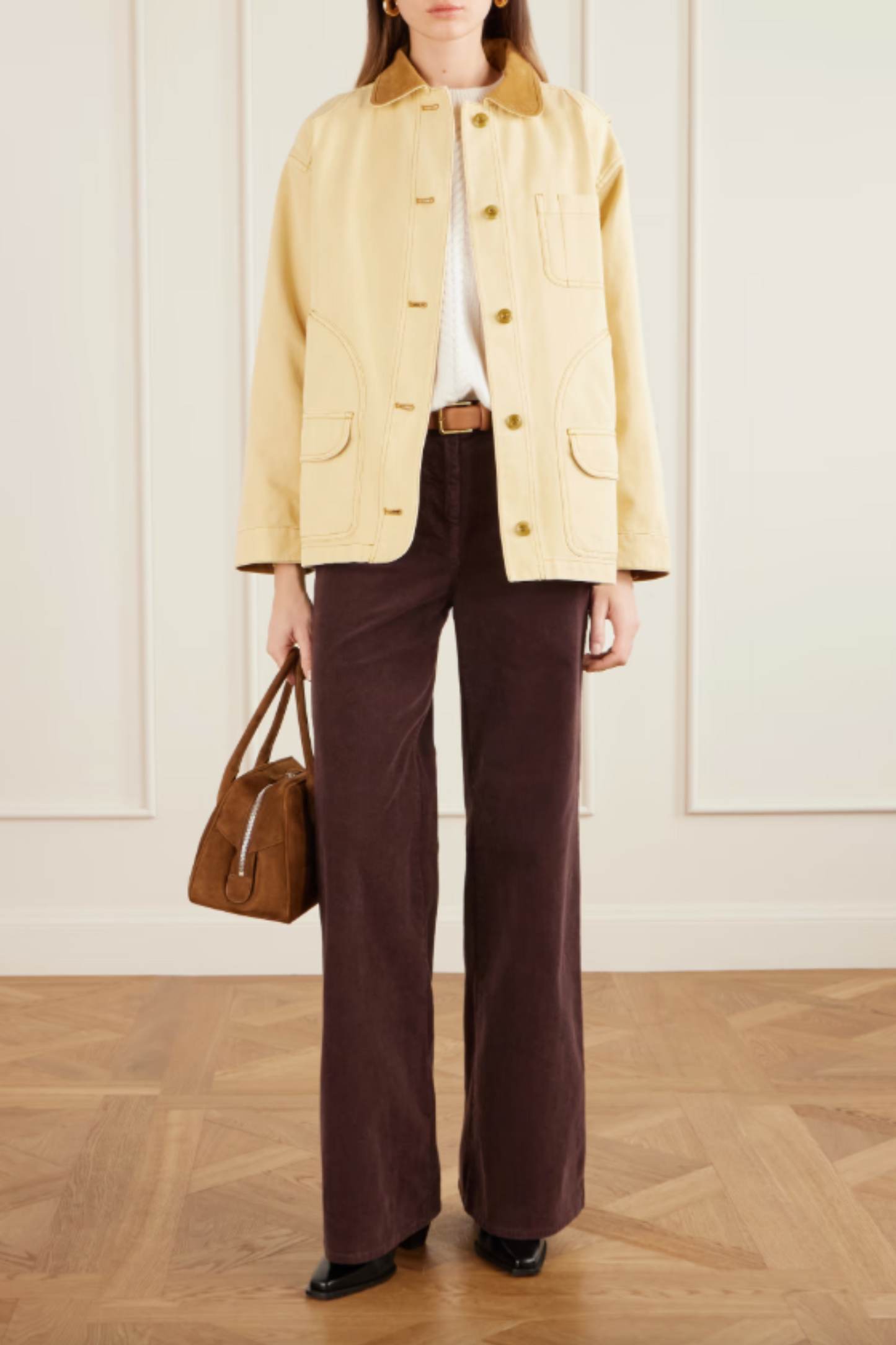 Pascual Corduroy-Trimmed Cotton-Canvas Jacket