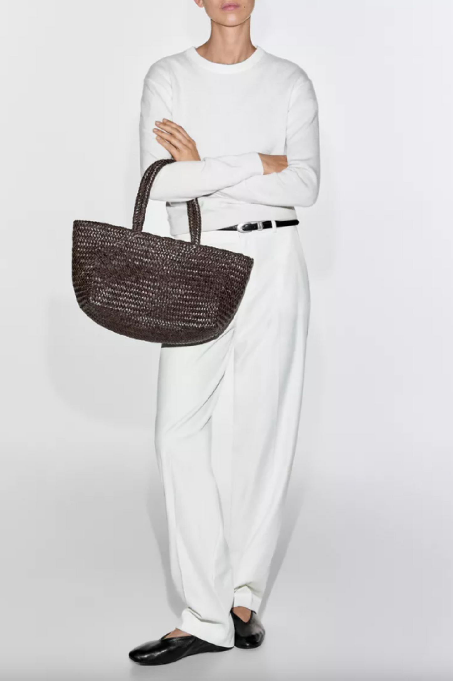 Medium Braided Nappa Leather Tote Bag