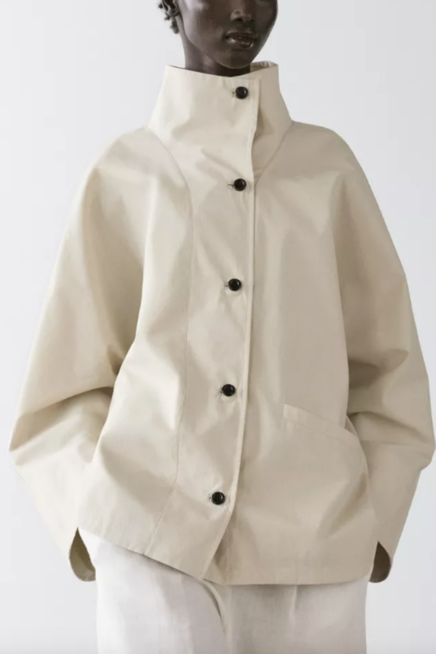 Jacket with High-collar Detail