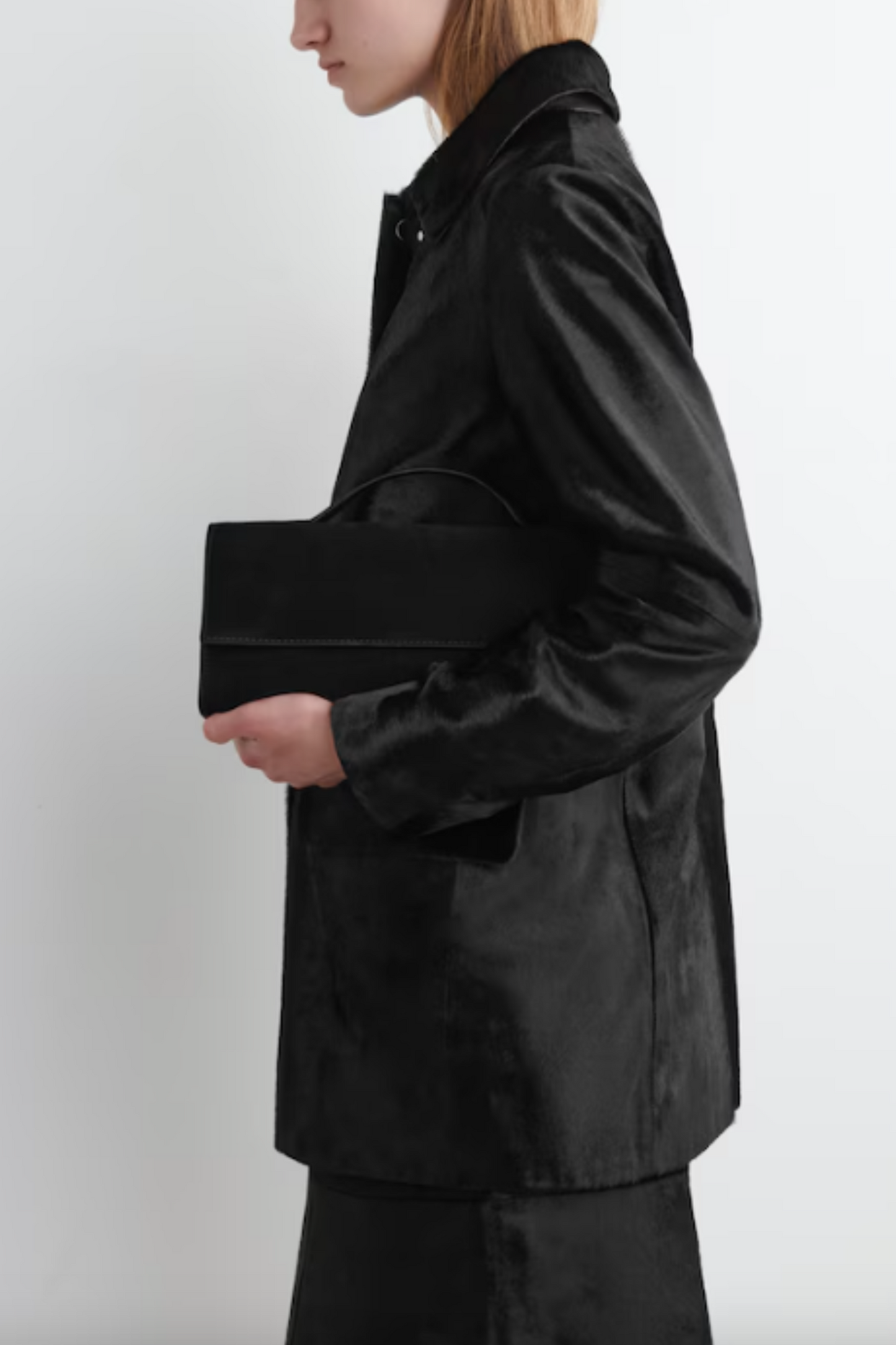 Suede Gallery Clutch Bag