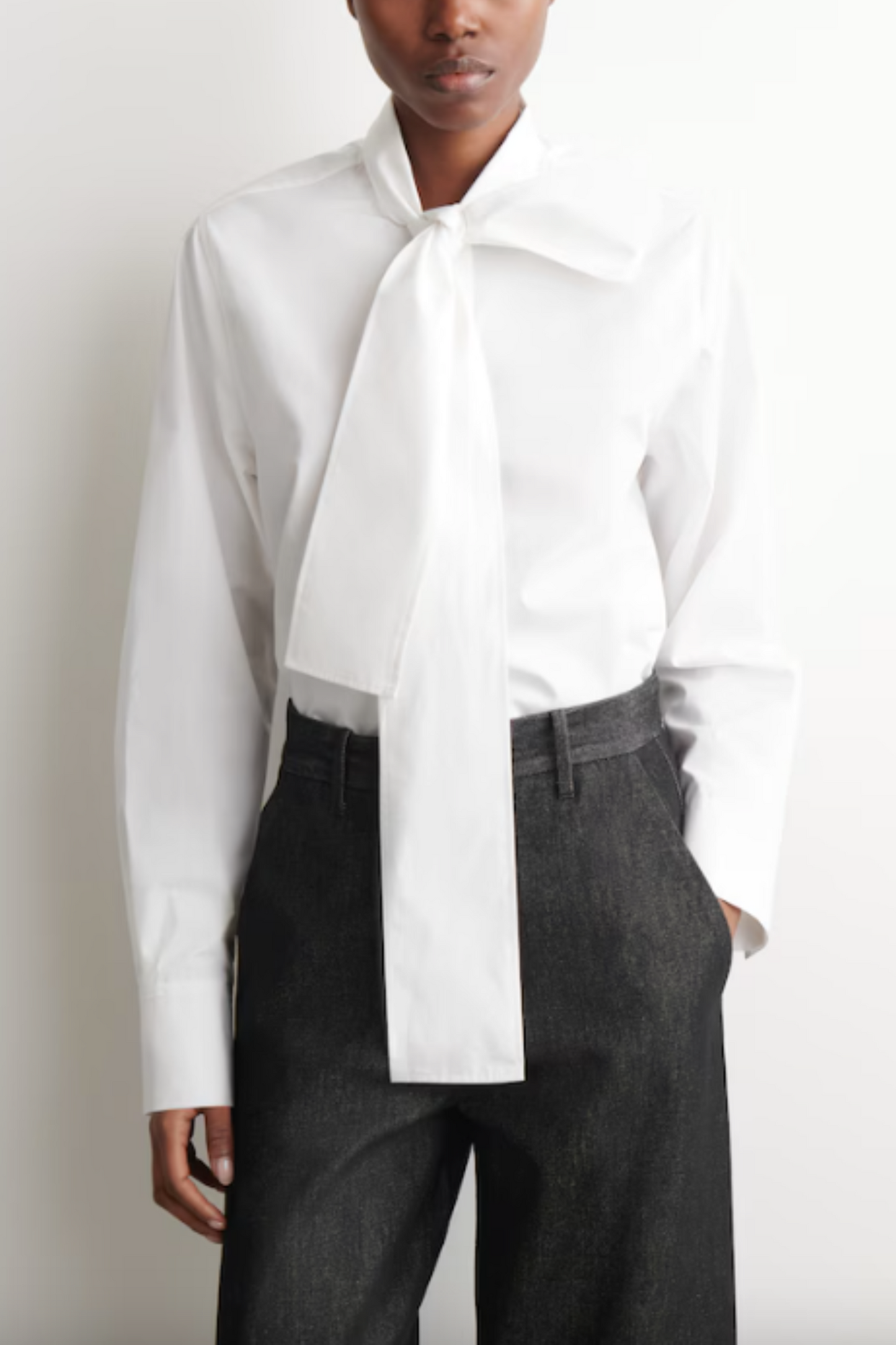 Bow-detail Cotton Blouse