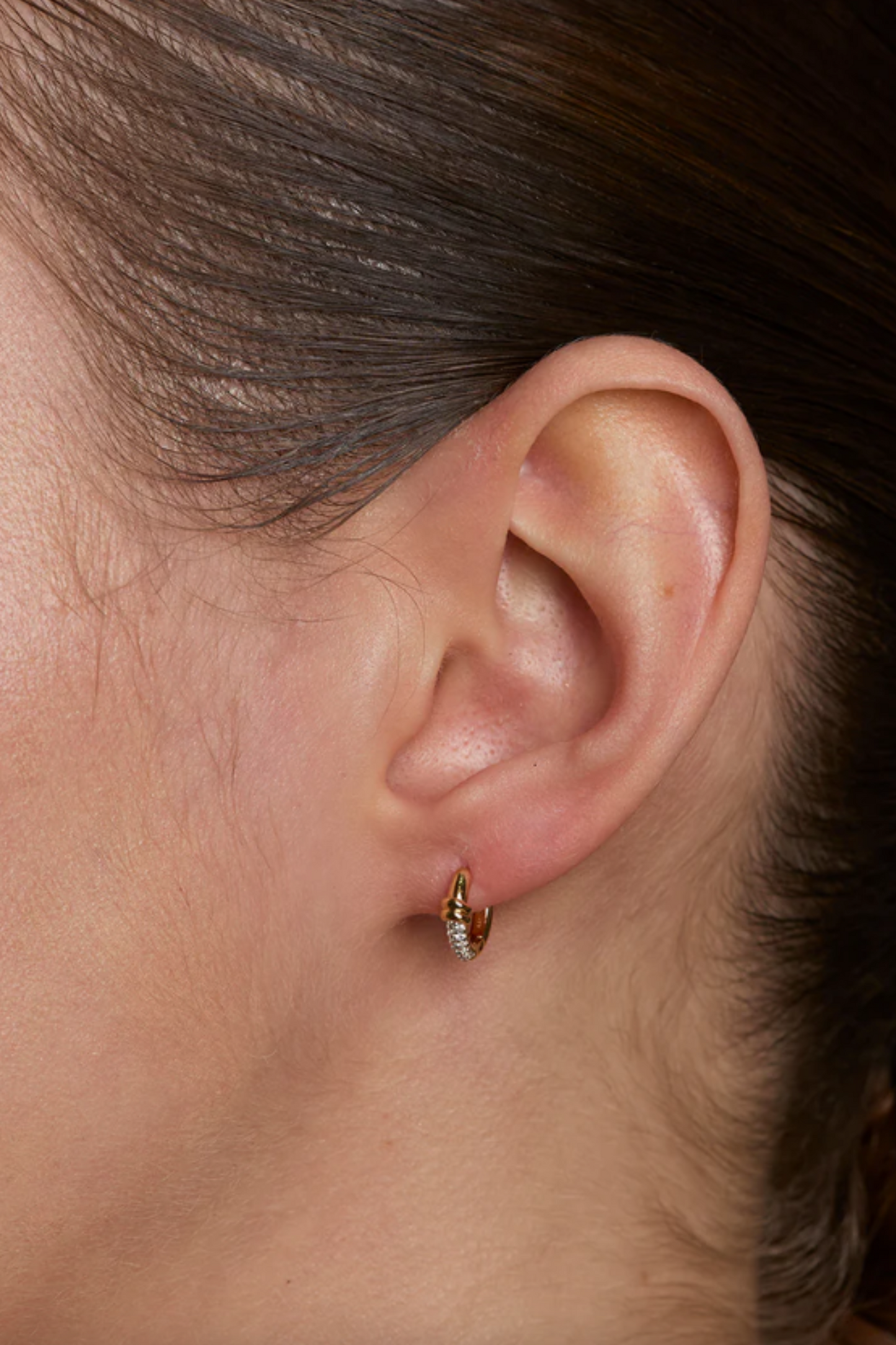 Pavé Knot Huggies