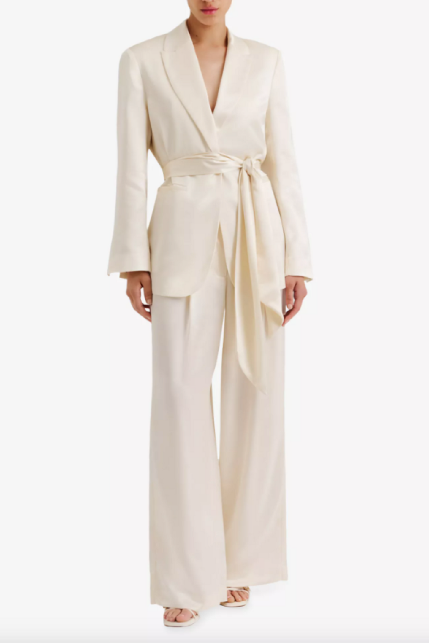 Liv Wrap Satin Blazer