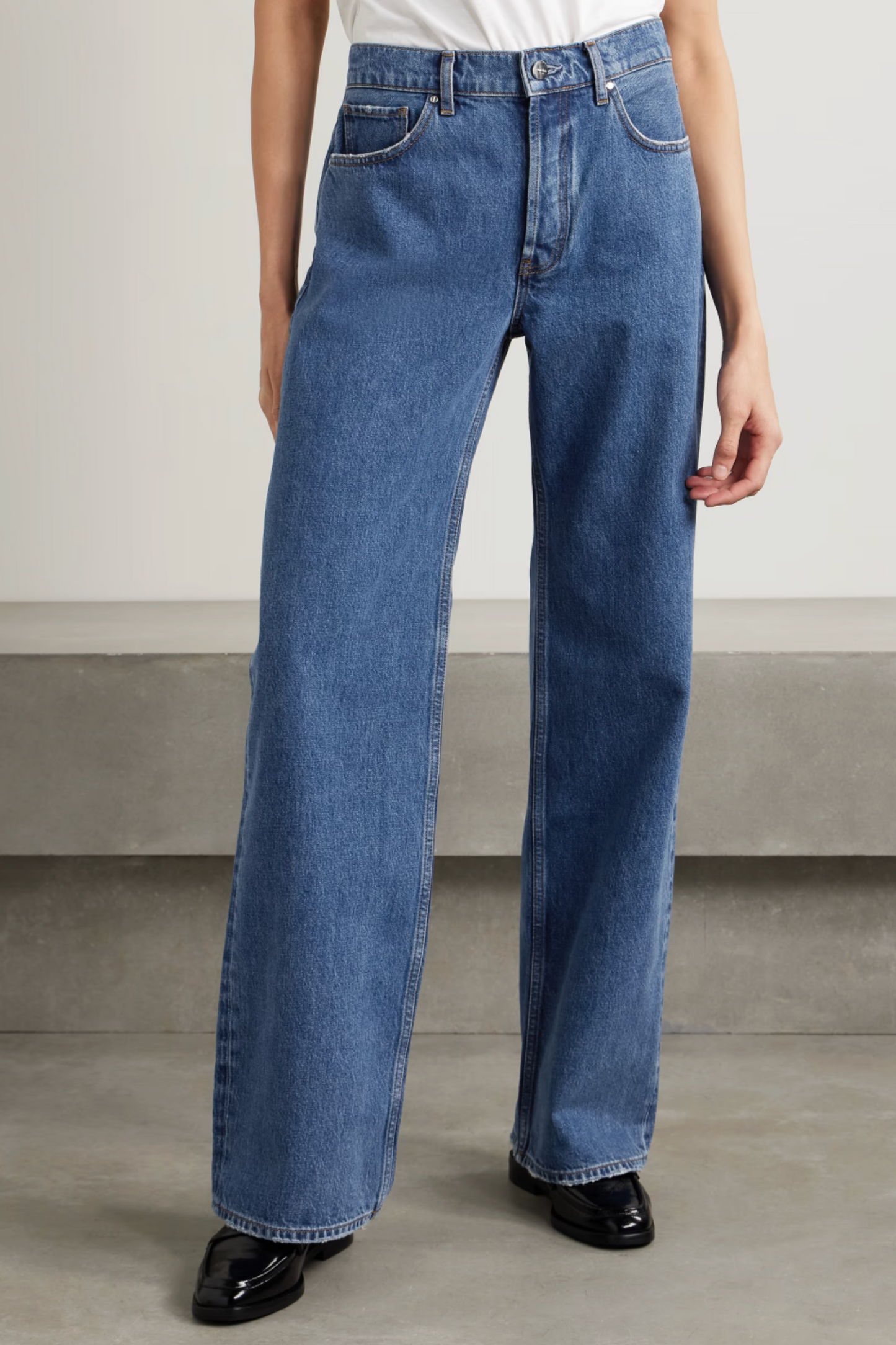 Hugh High-rise Straight-leg Organic Jeans