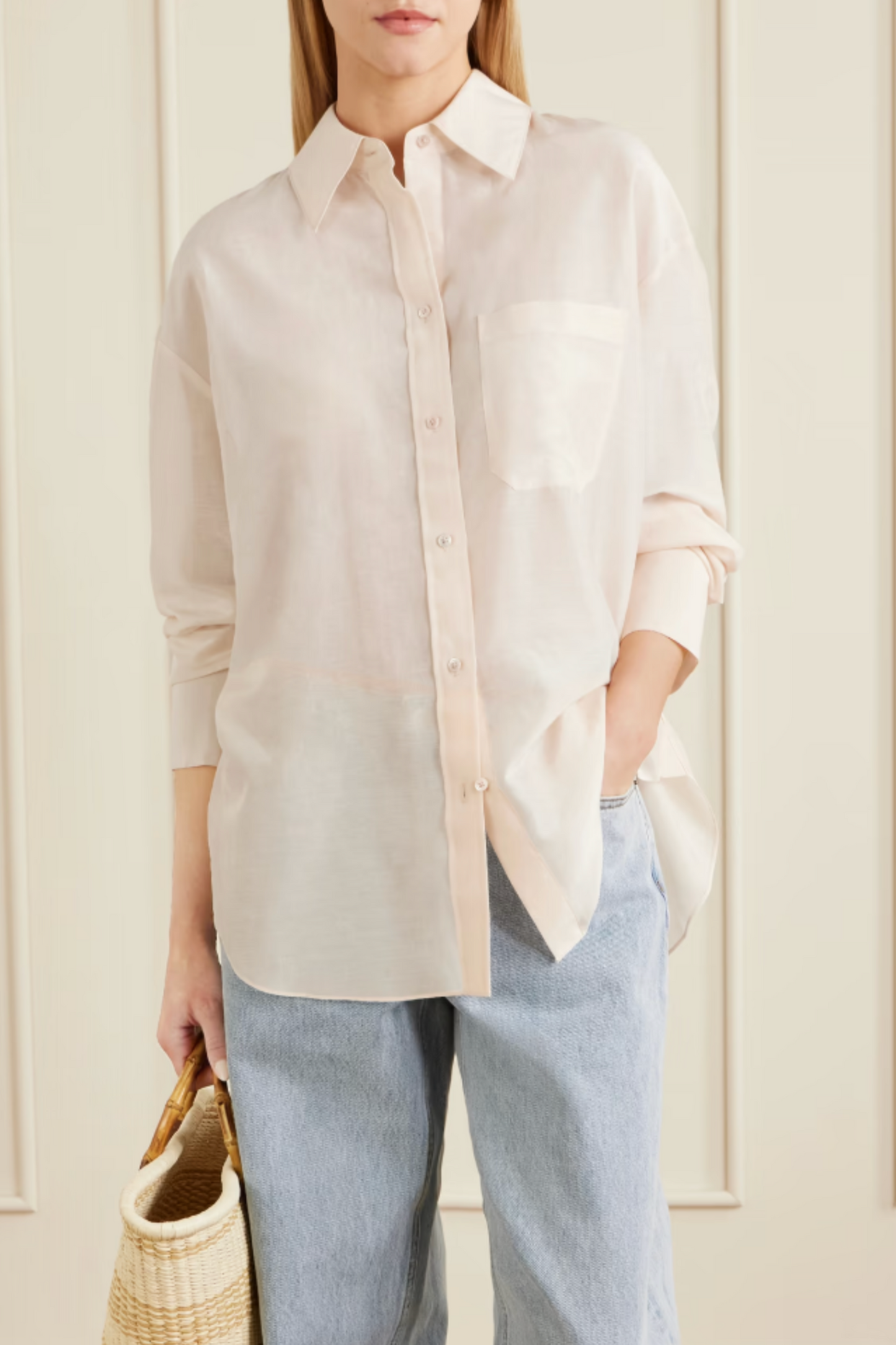 Big Joe Cotton and Silk-blend Voile Shirt