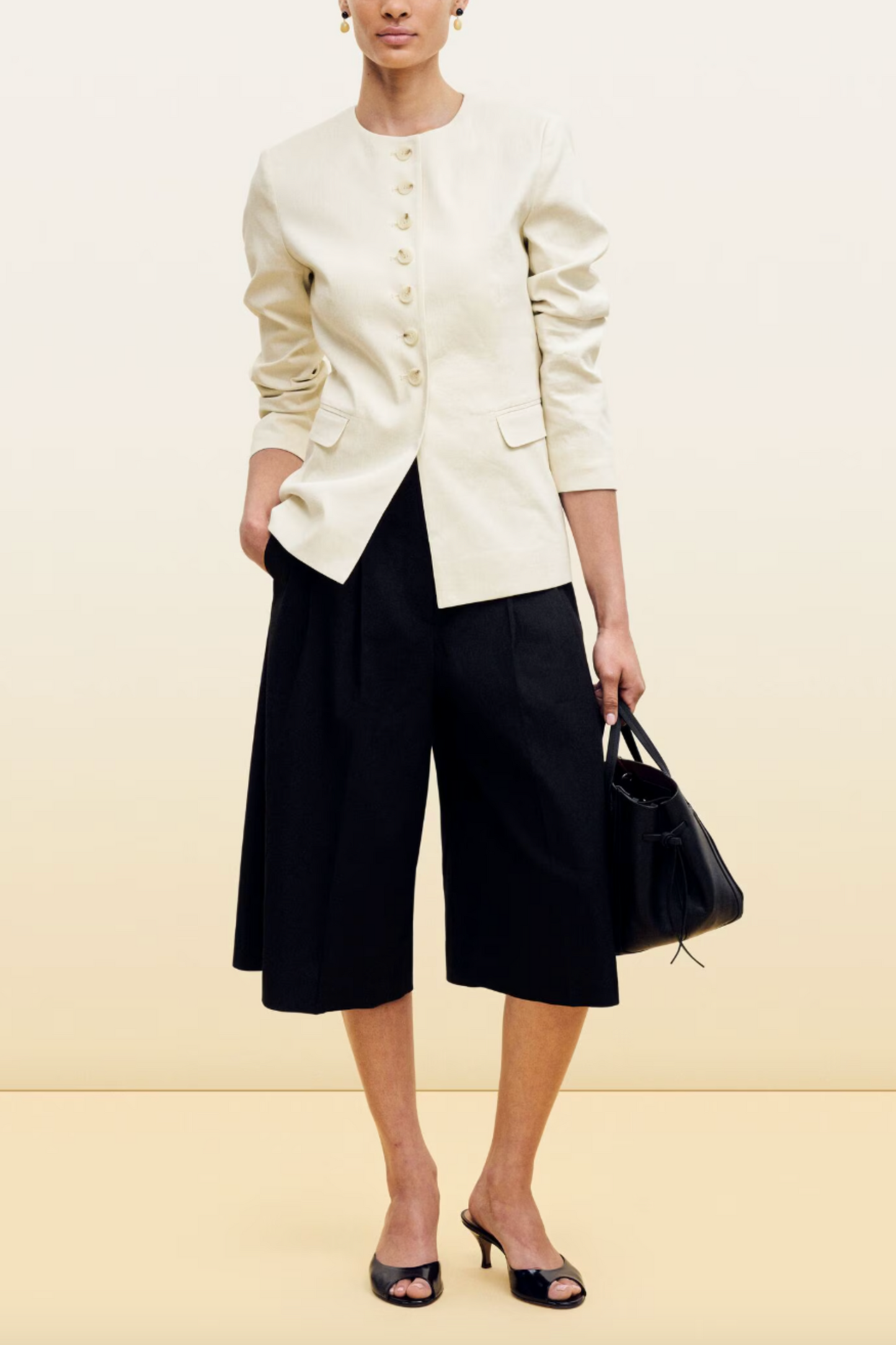 Tailored Wide-Leg Shorts