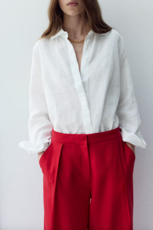 Straight Linen Shirt