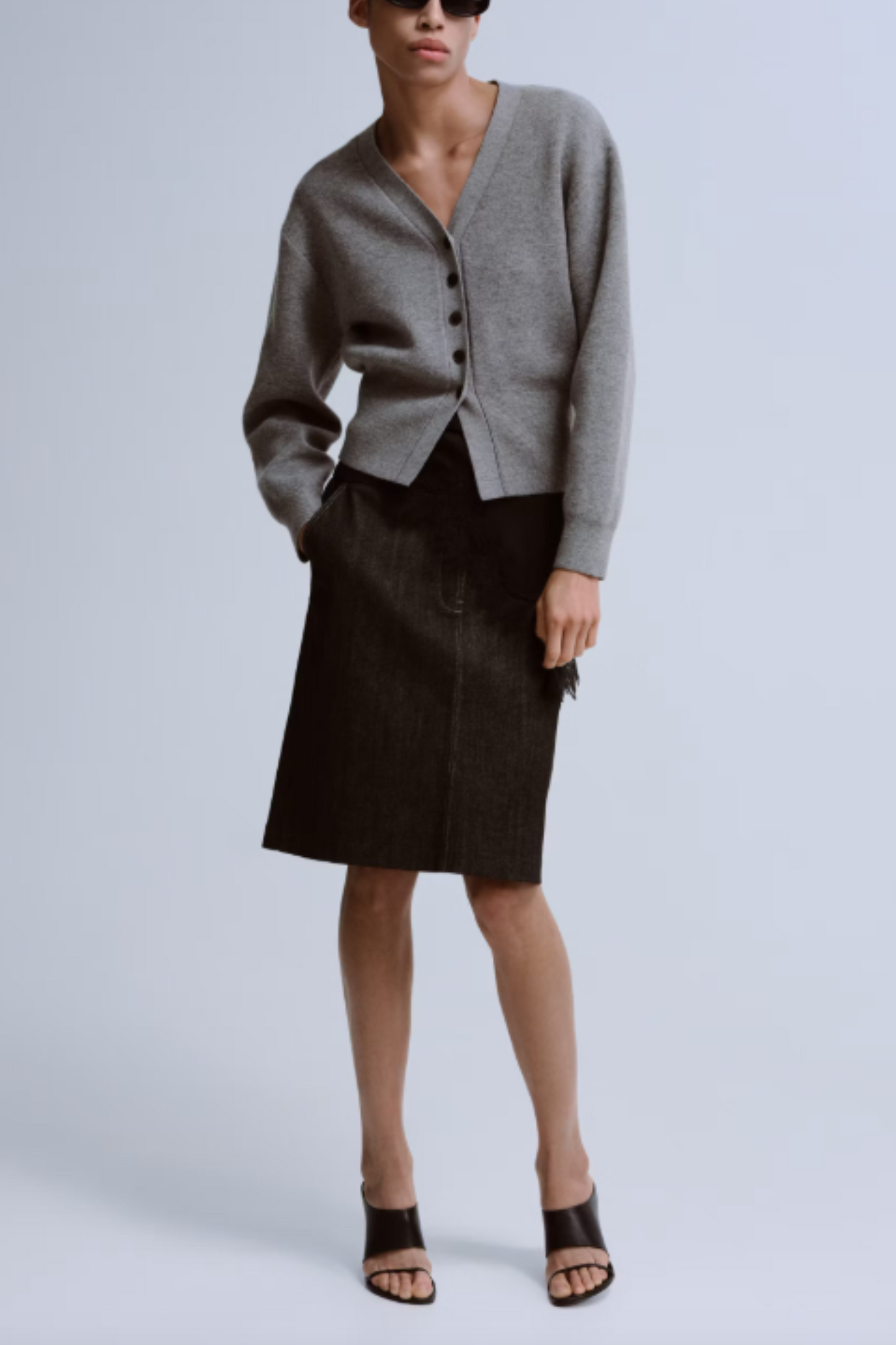 V-neck Knitted Cardigan
