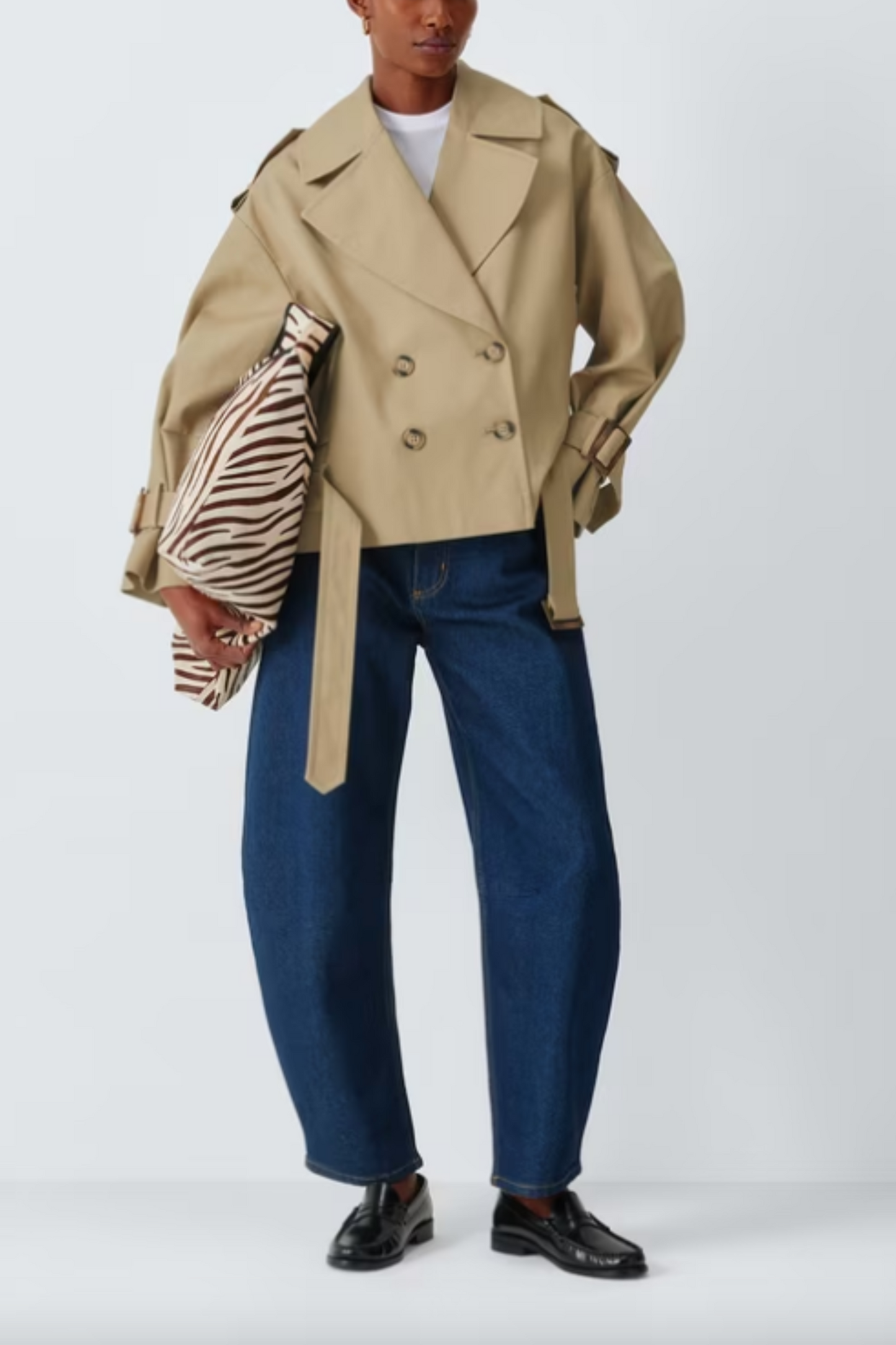 Double-breasted Short Trench Coat