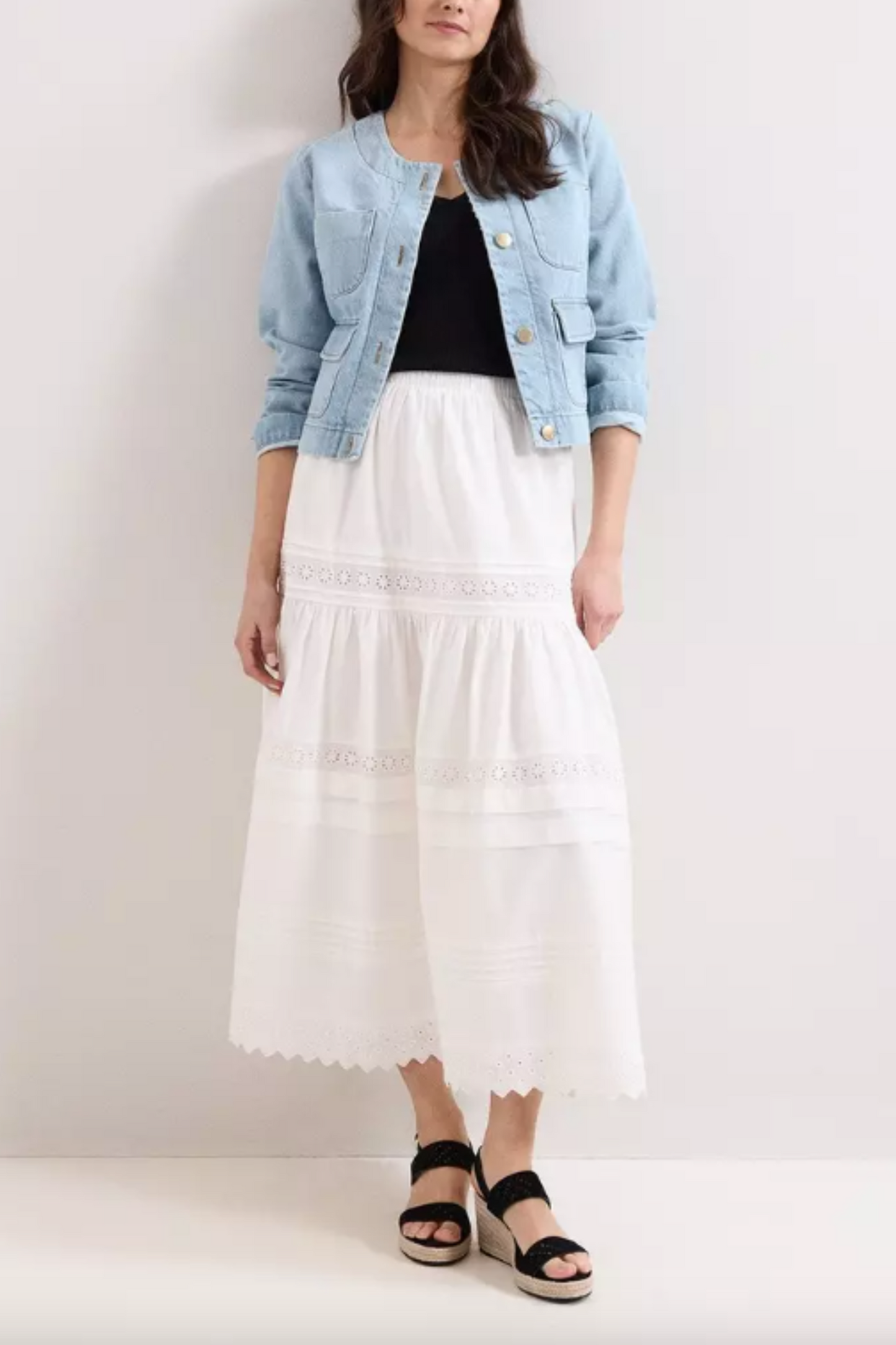 Rosa Tiered Midi Skirt