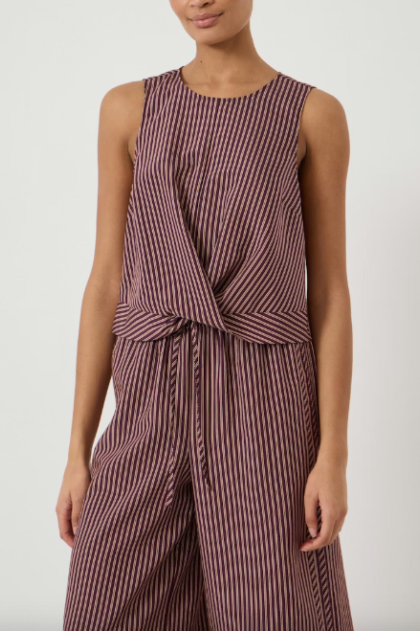 Maggie Stripe Twist Front Top