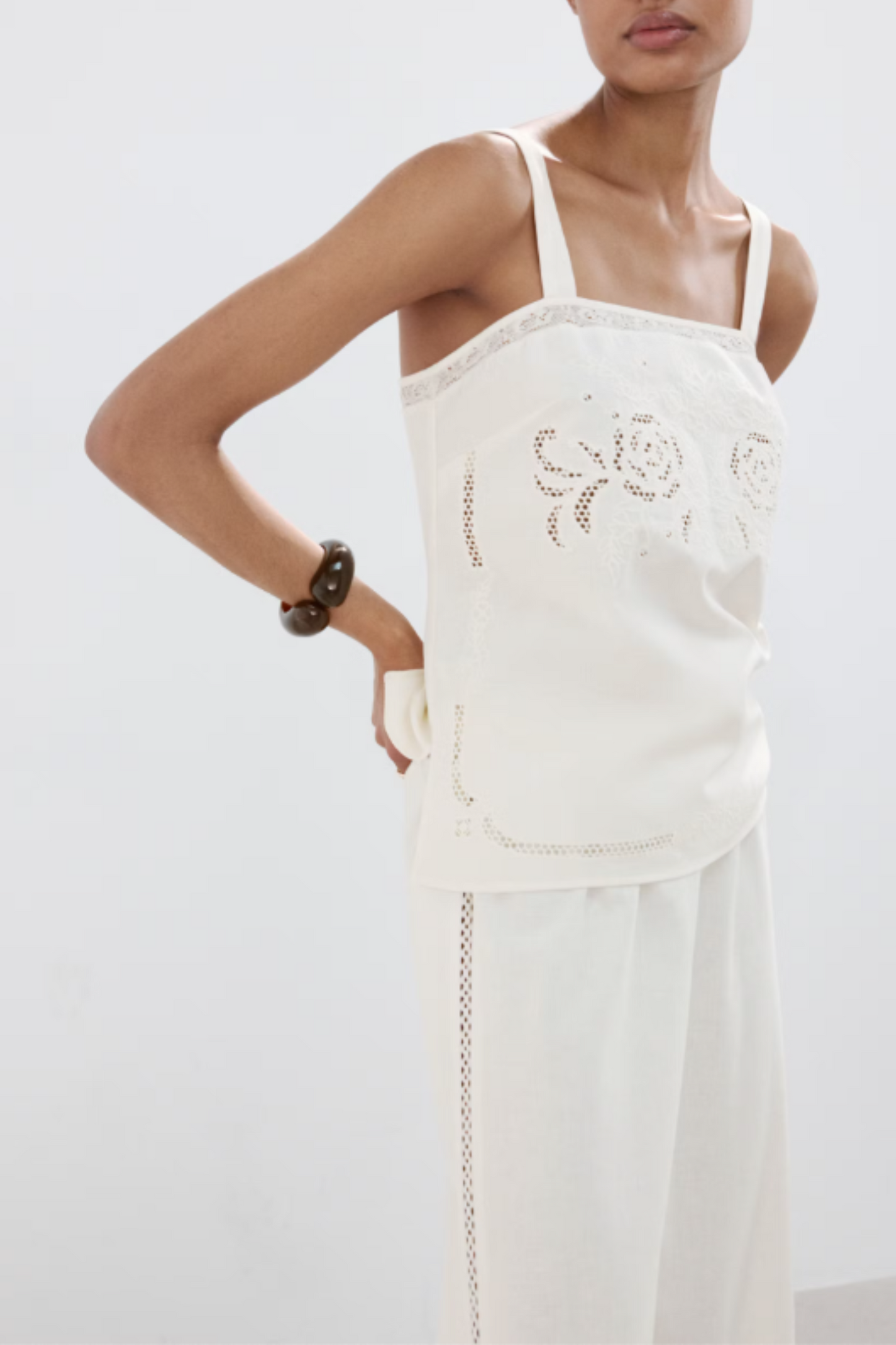 Embroidered Broderie Anglaise Top