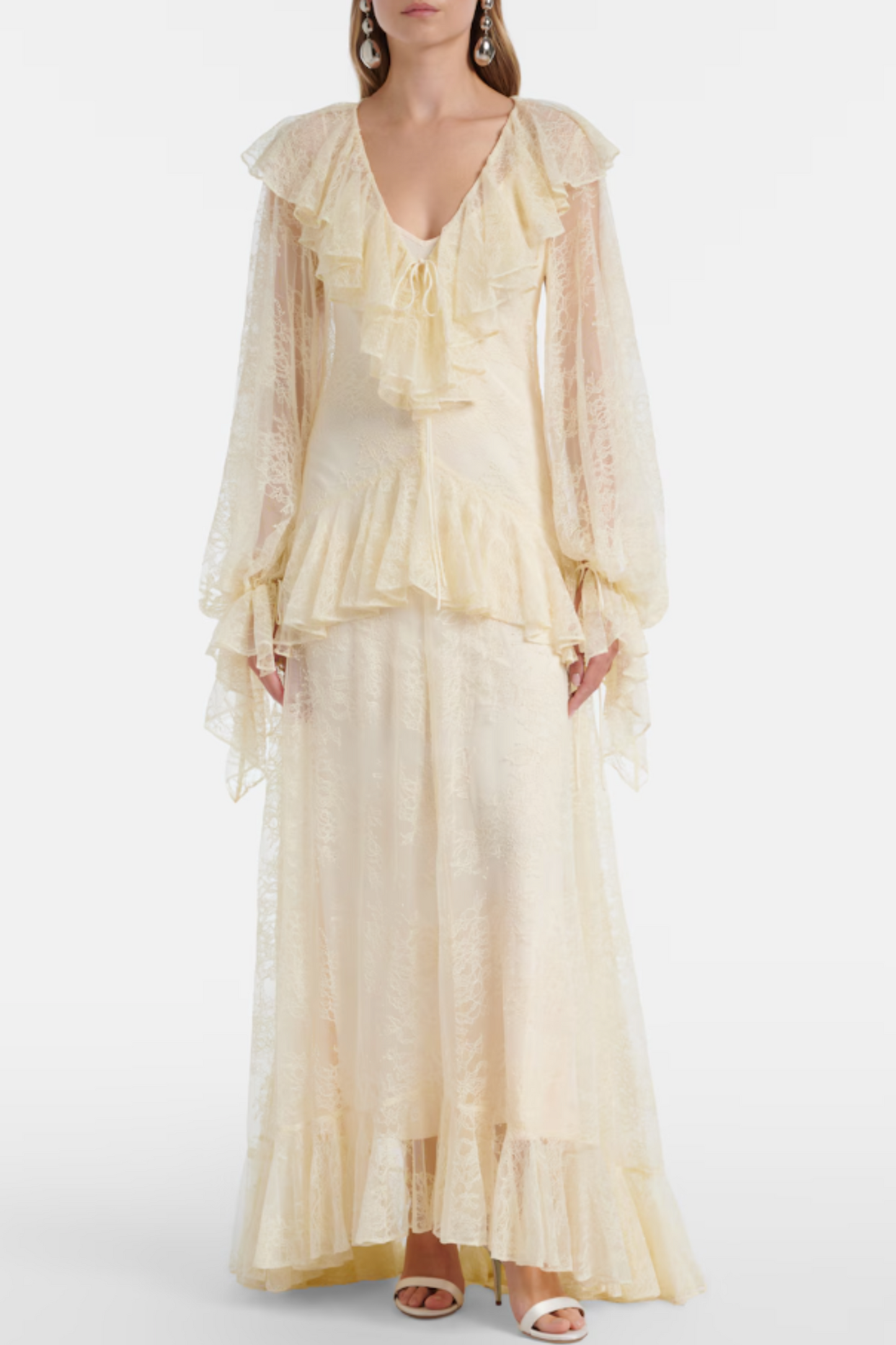Esen ruffled lace maxi dress
