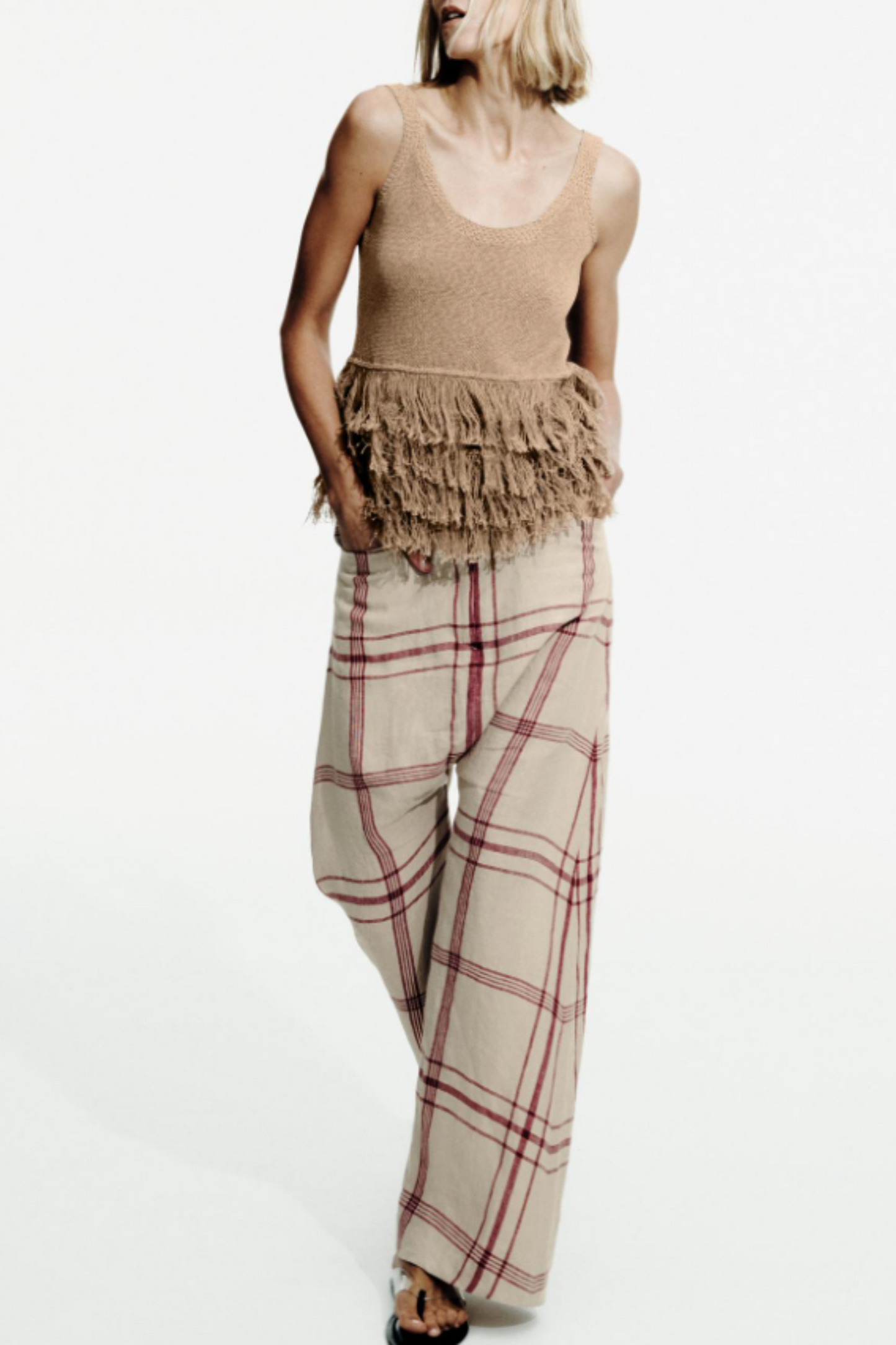 Fringed Knit Top