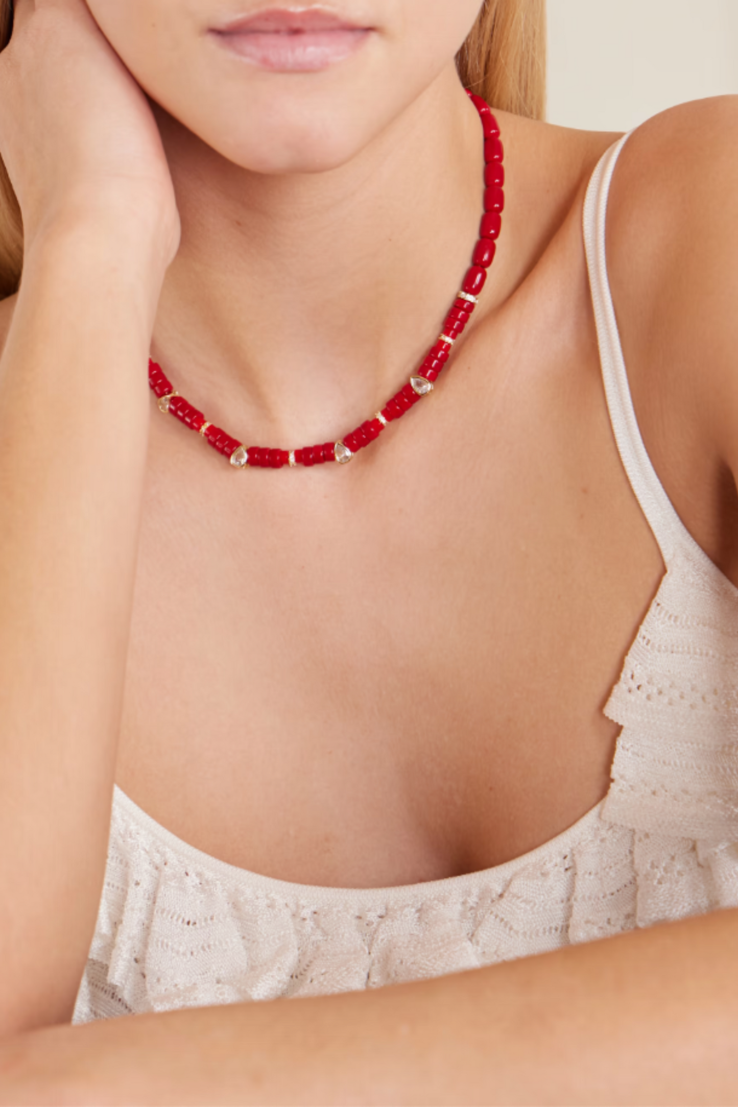 Alba Gold-plated Glass Necklace