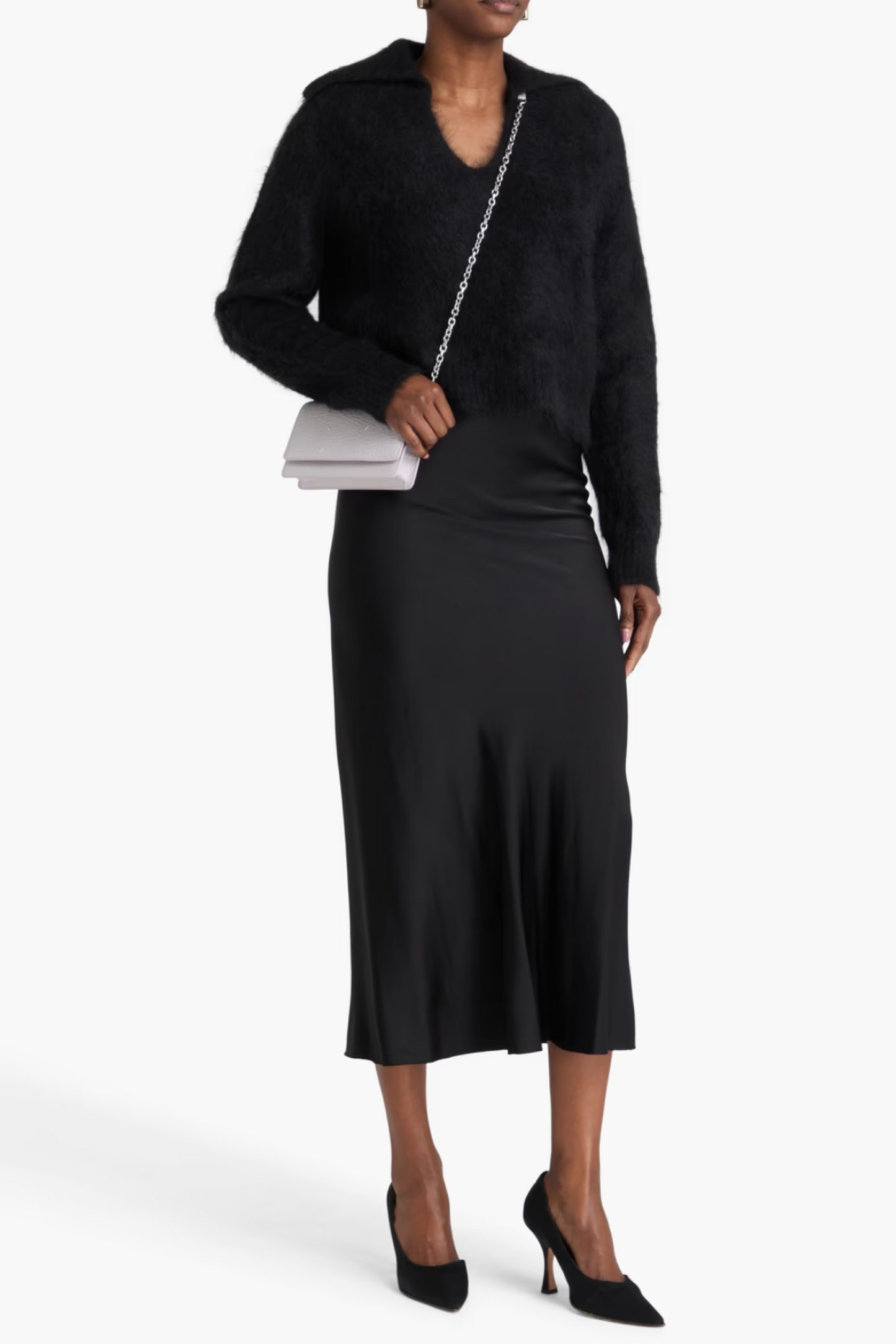 Satin Midi Skirt