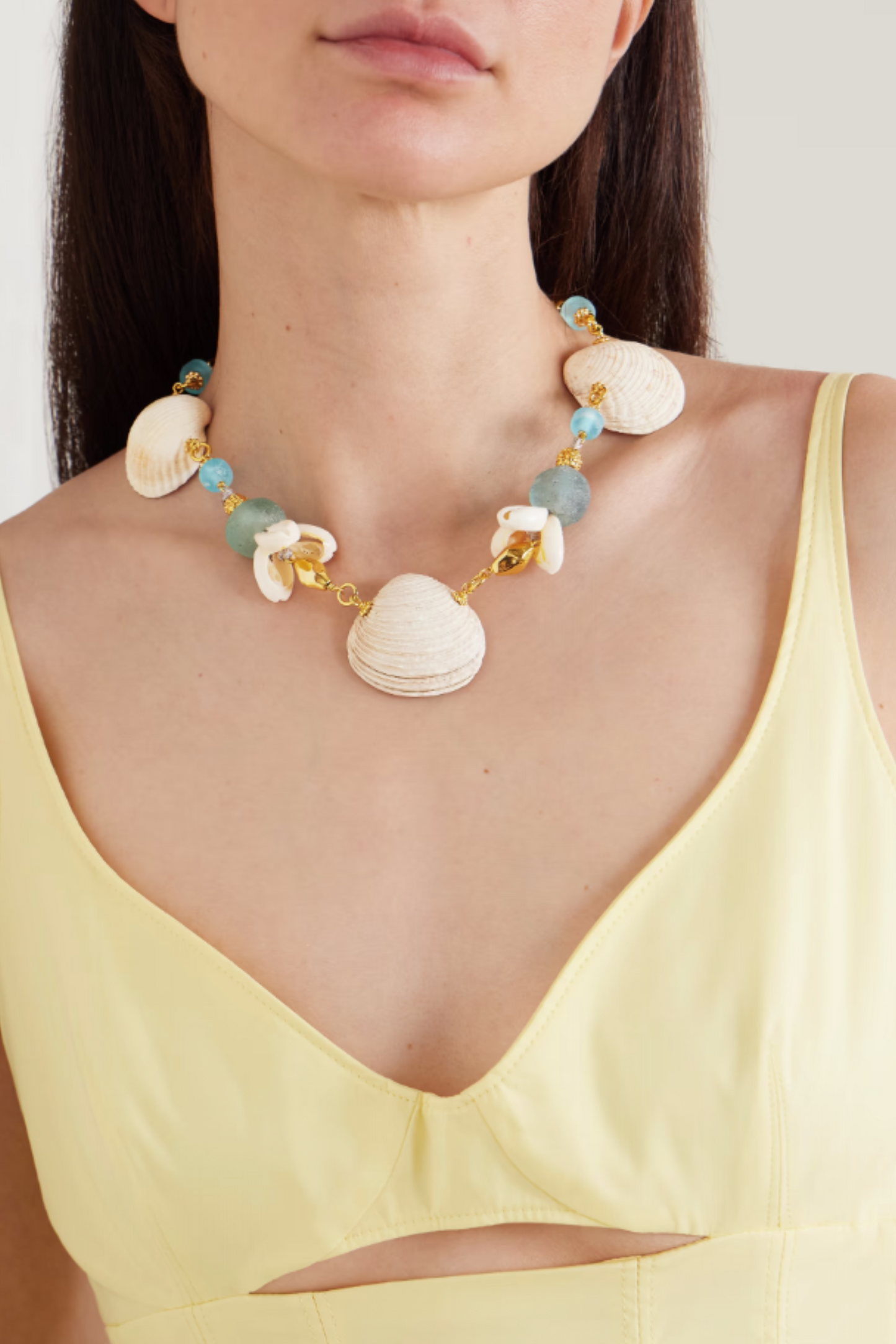 Stone and shell necklace