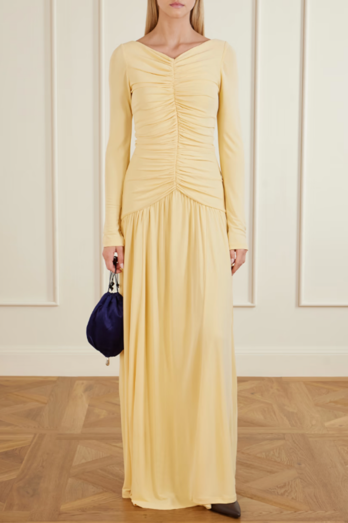 Ruched Jersey Maxi Dress
