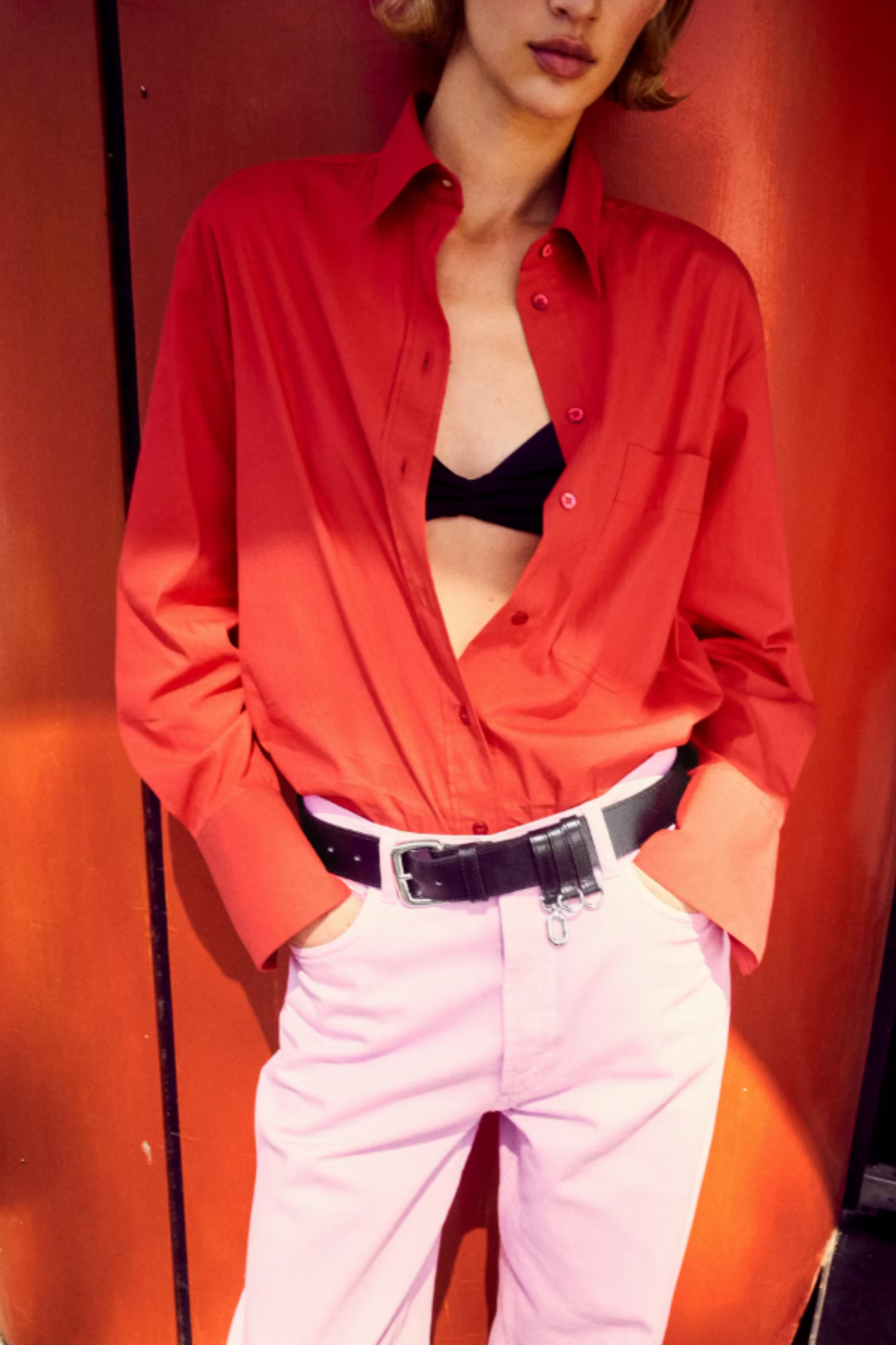 Leather Belt With Belt Loops