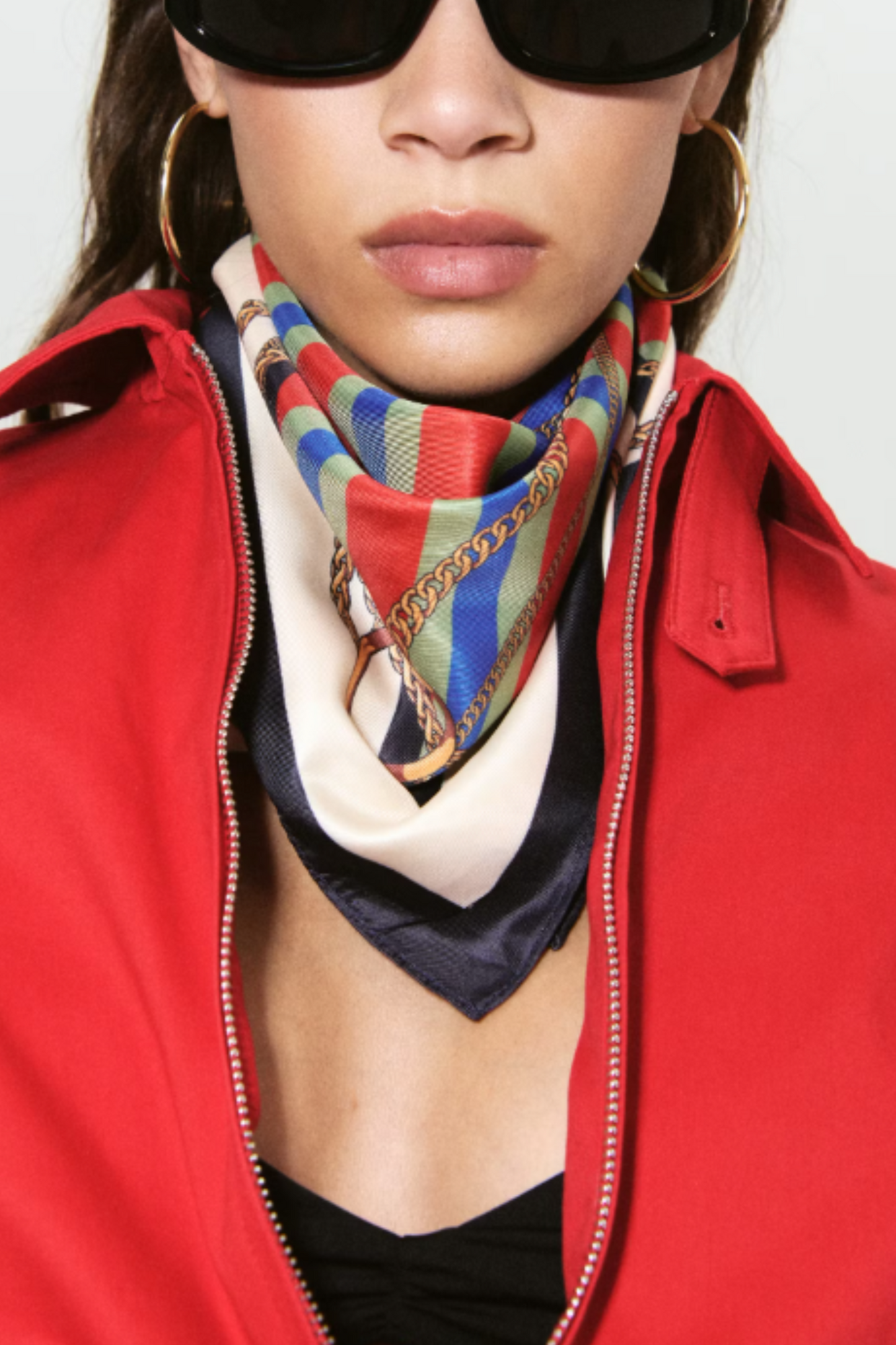 Chain-print Scarf