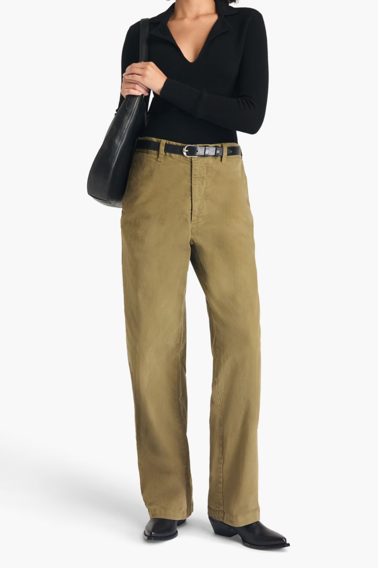 Elliot Stretch-cotton Twill Straight-leg Pants