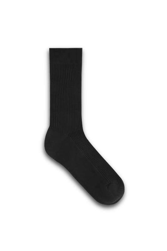 Ribbed Silk Socks