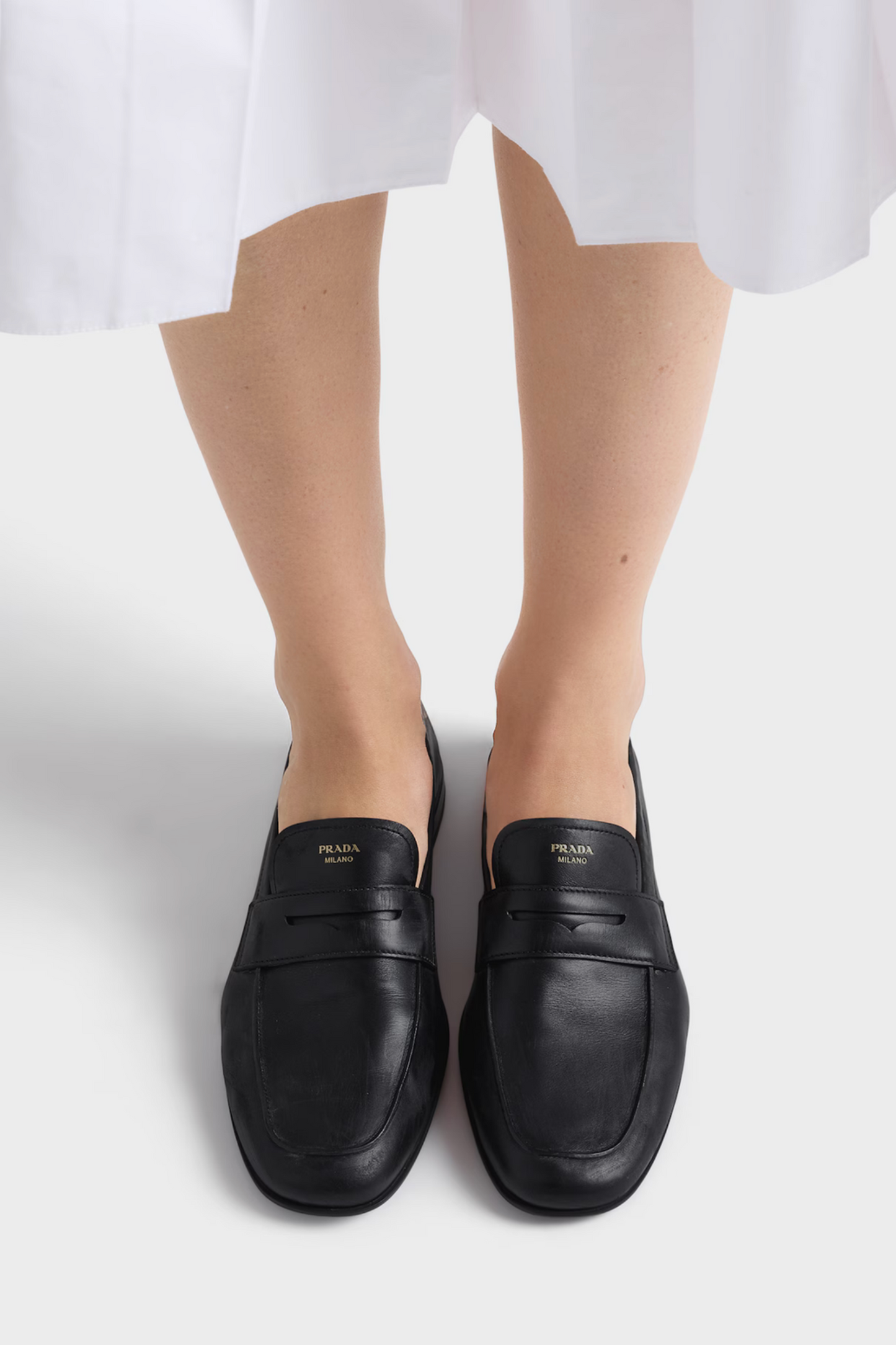 Shuffle Antiqued Leather Loafers