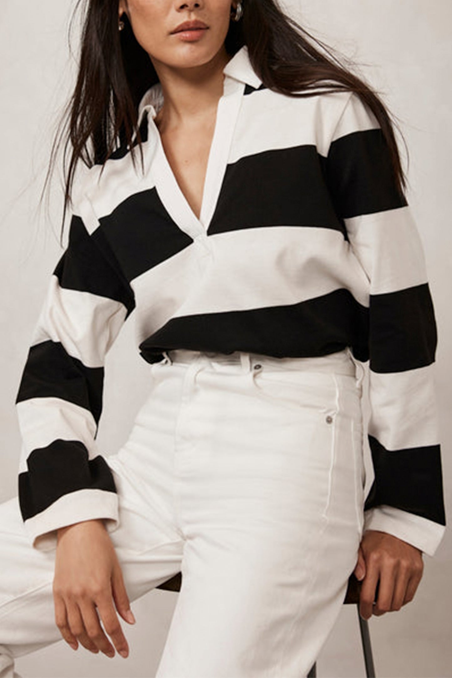 Navy Striped Rugby Shirt