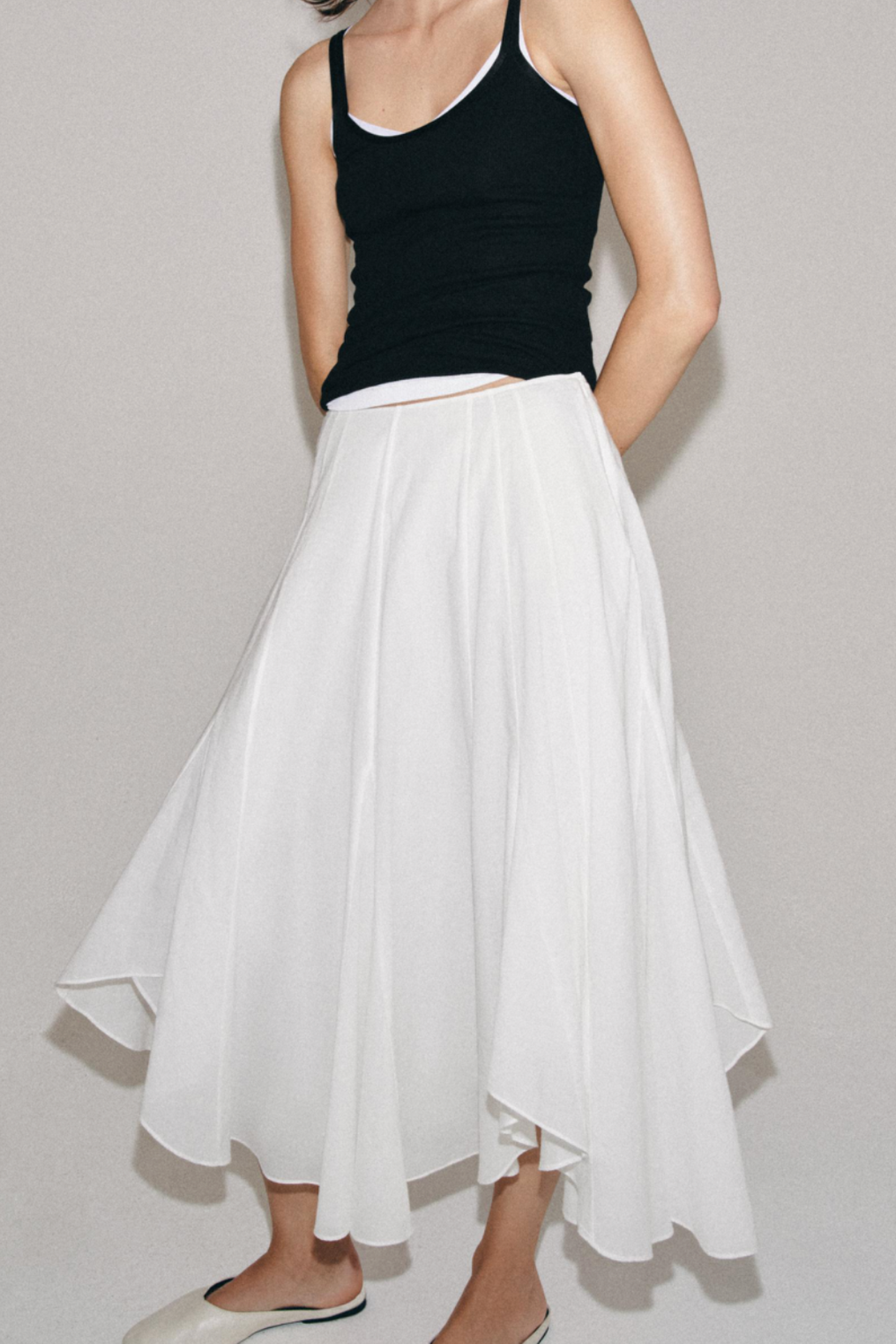 ZW Collection Asymmetric Flowing Skirt