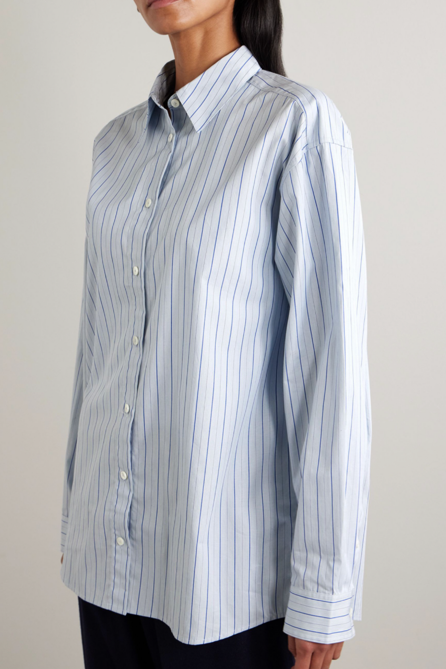 Striped Cotton-poplin Shirt