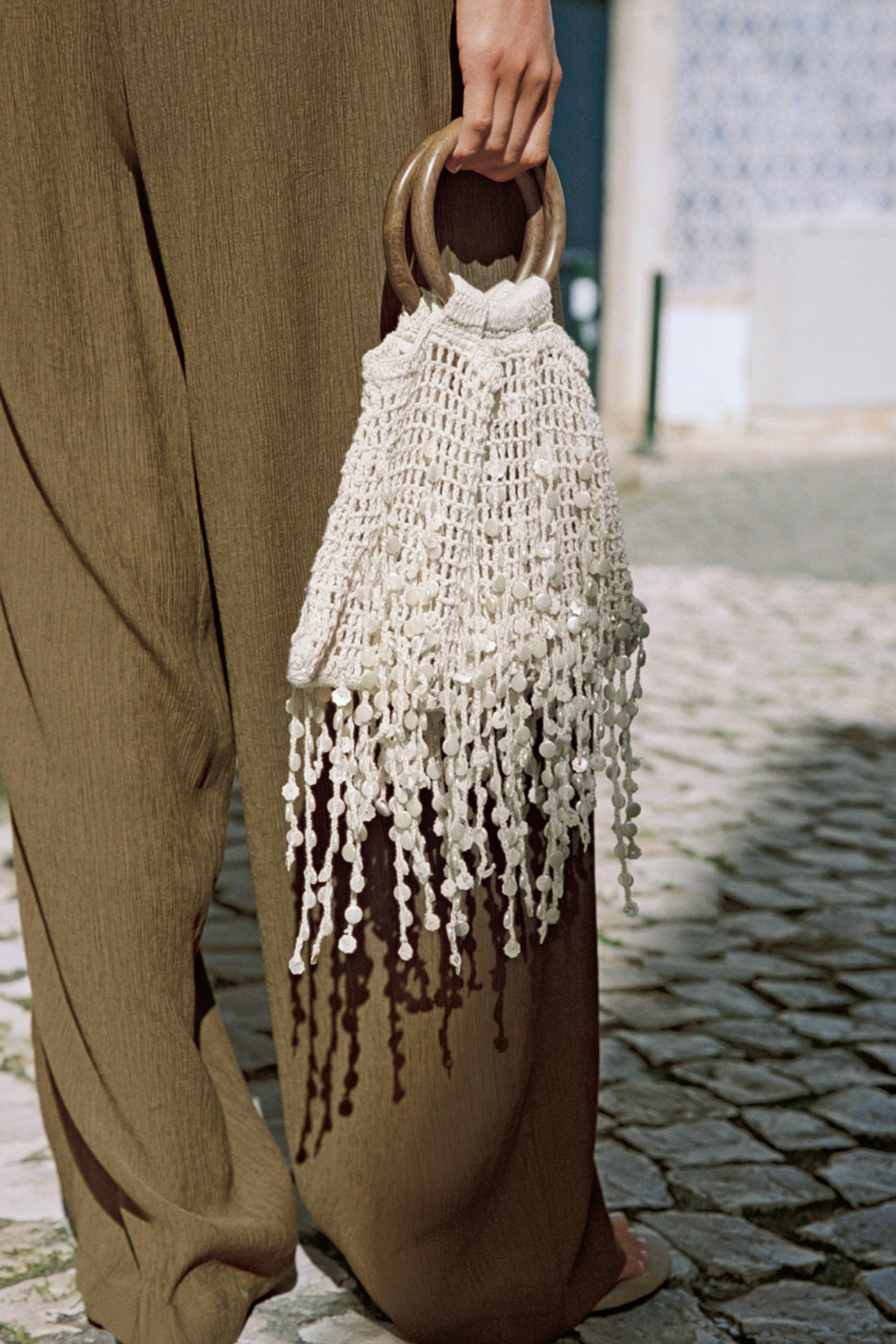 Beaded Bucket Bag