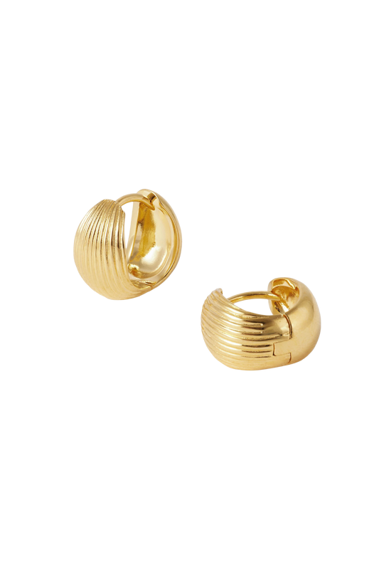 Reversible Gold Vermeil Hoop Earrings