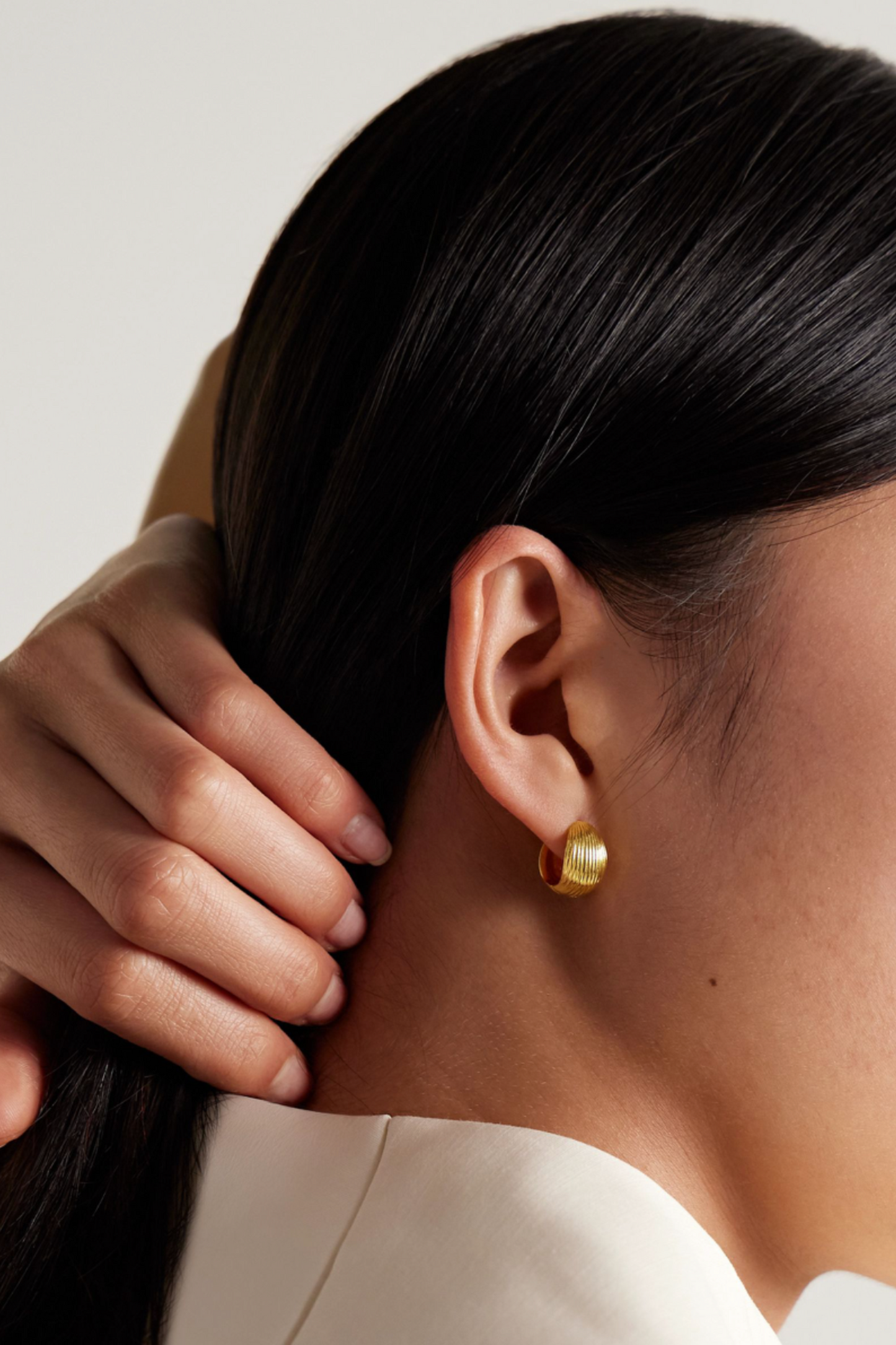 Reversible Gold Vermeil Hoop Earrings
