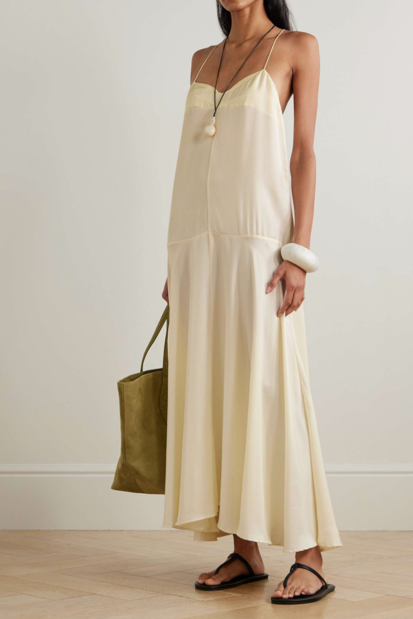 Silk-twill Maxi Dress