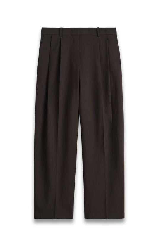 Relaxed Twill Wide-leg Trouser