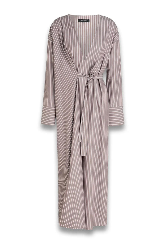 Huxem Striped Cotton Midi Dress