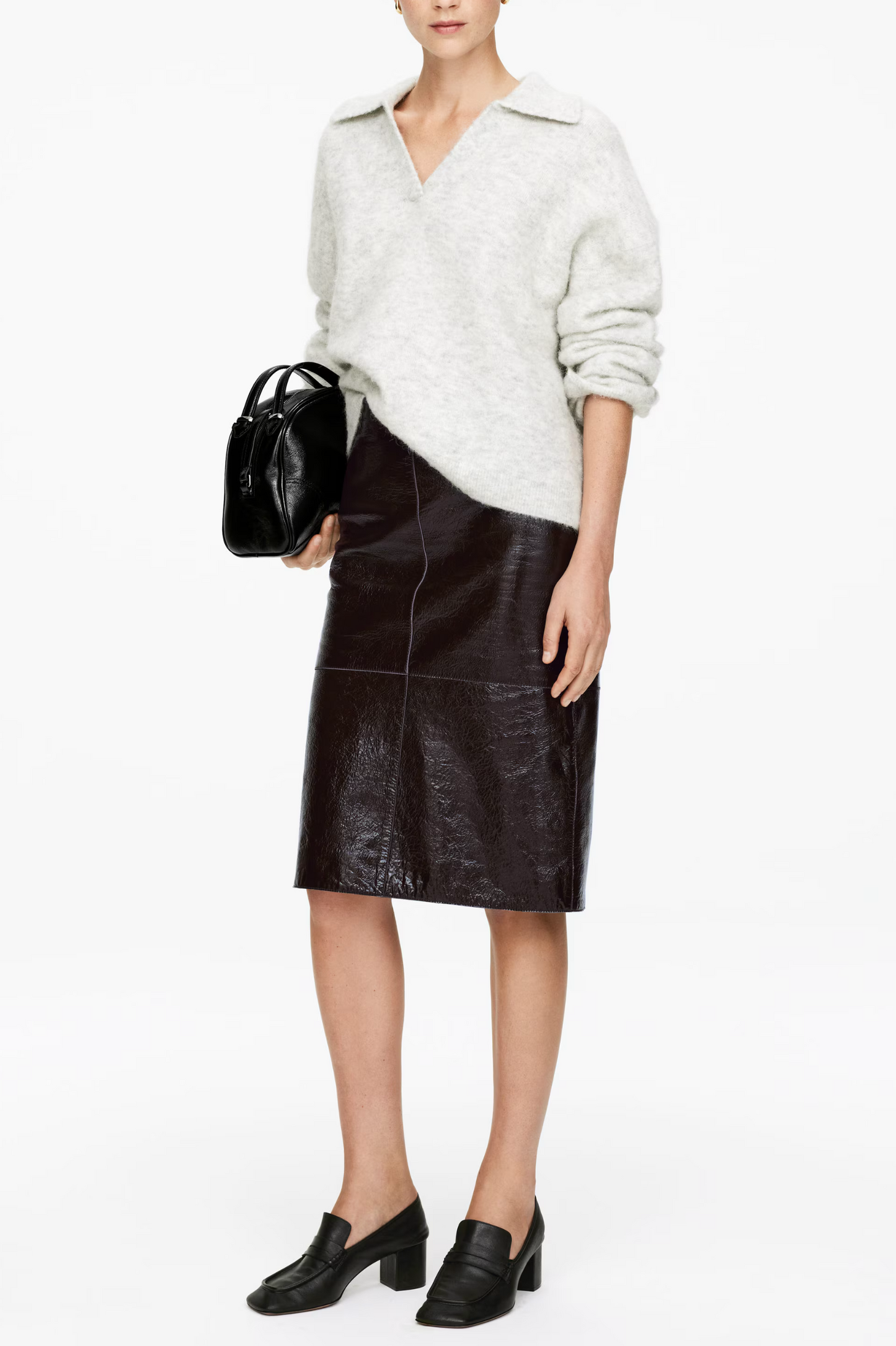 Heeled Leather Loafers