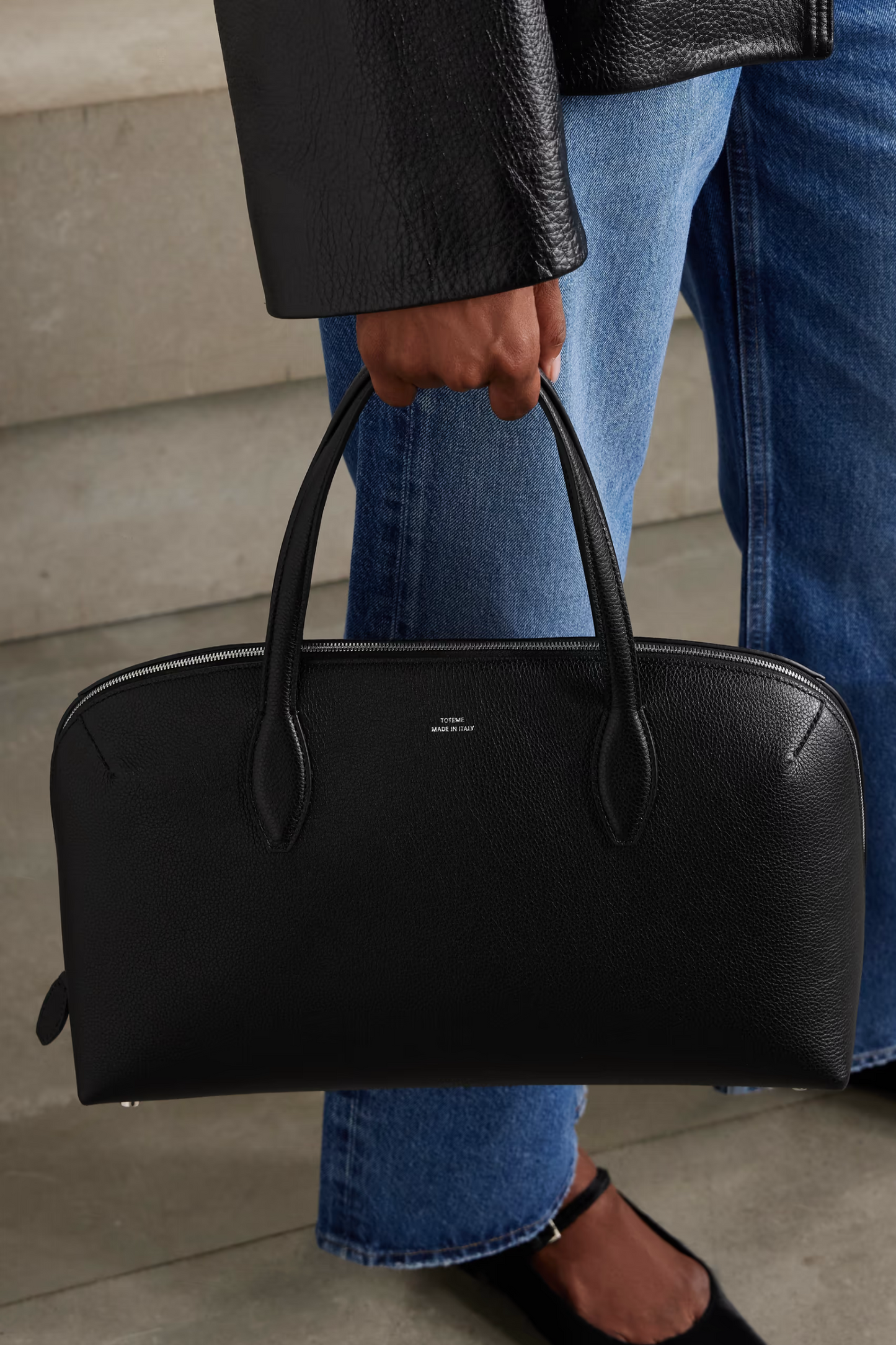 Textured Leather Tote