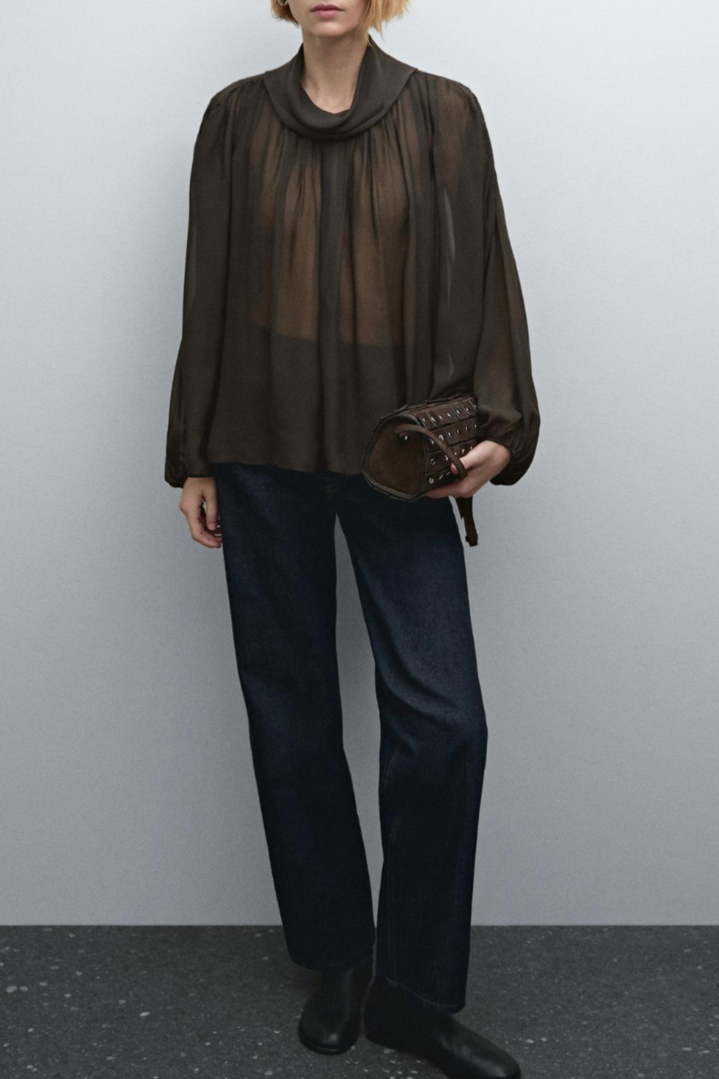 Flowing Voluminous Shirt With Button Details