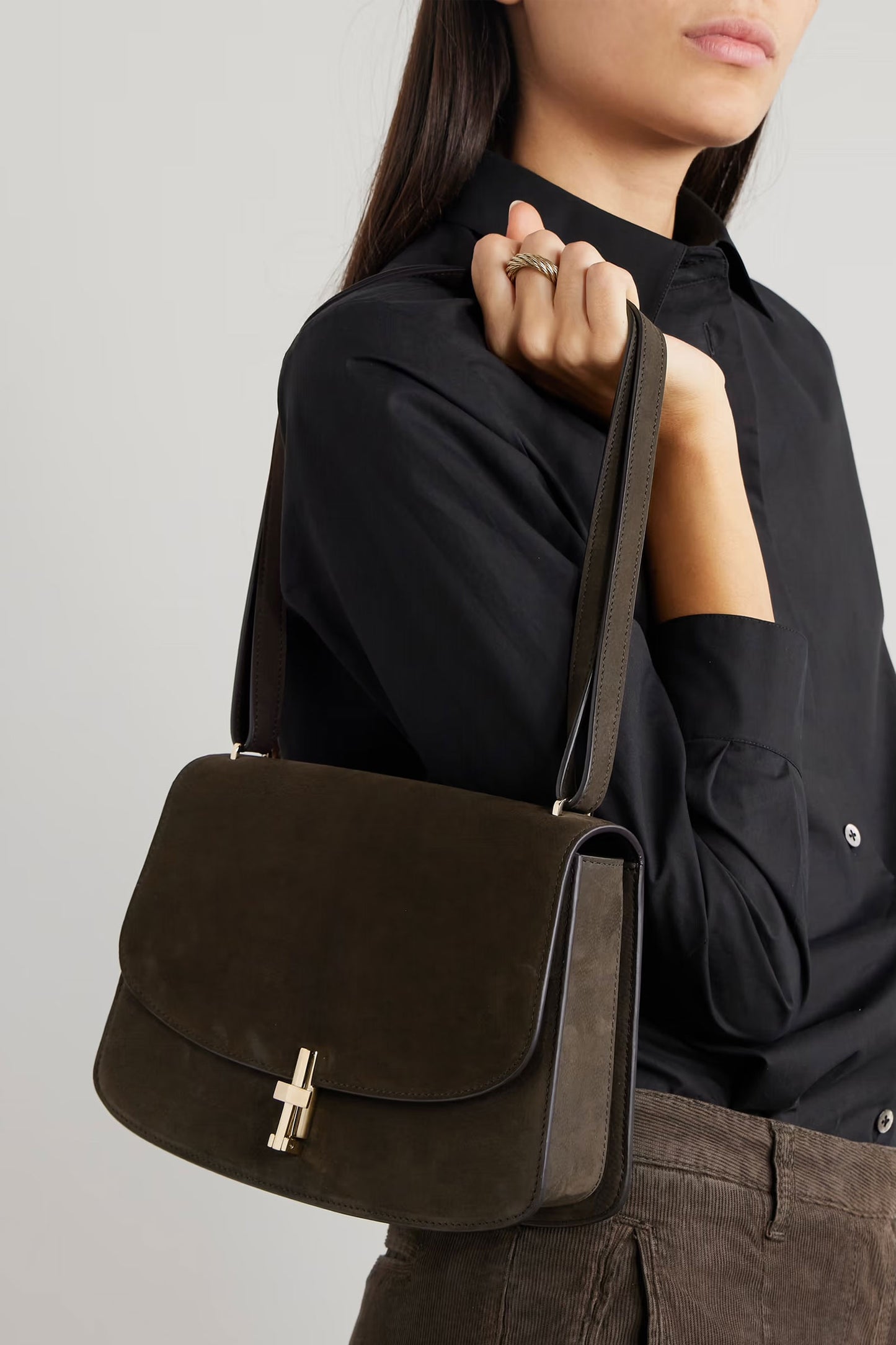 Sofia 10 Large Nubuck Shoulder Bag
