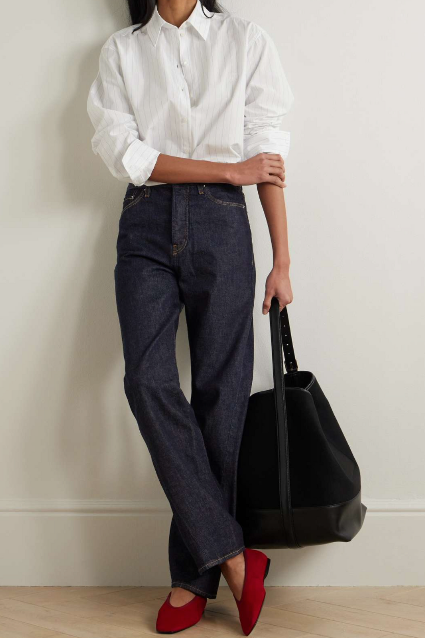 Twisted Seam high-rise straight-leg jeans