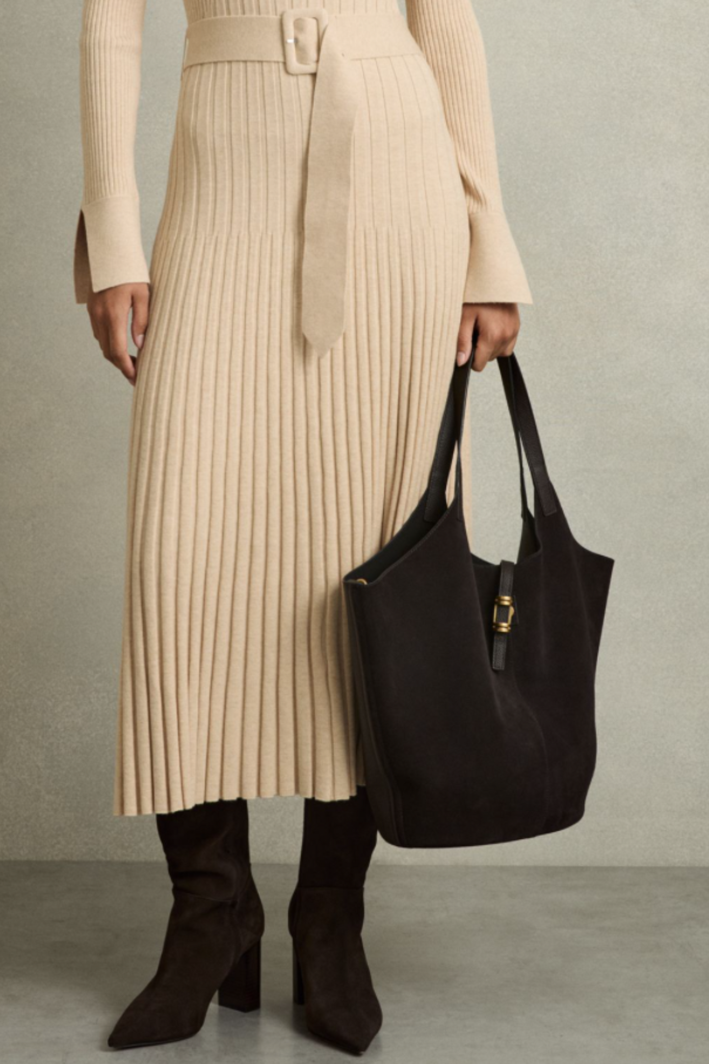 Lyra Leather And Suede Tote Bag