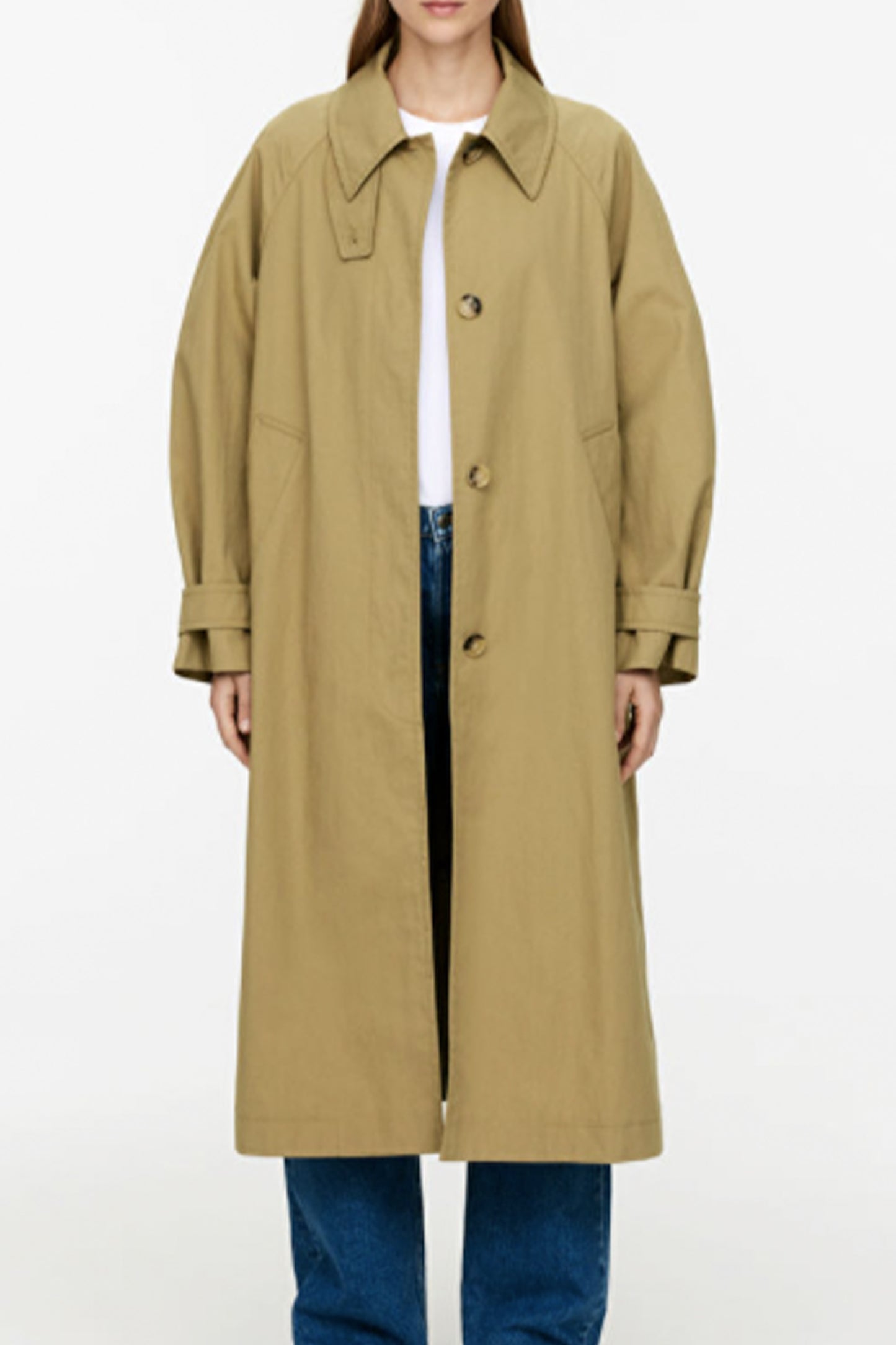 Cotton Blend Trench Coat