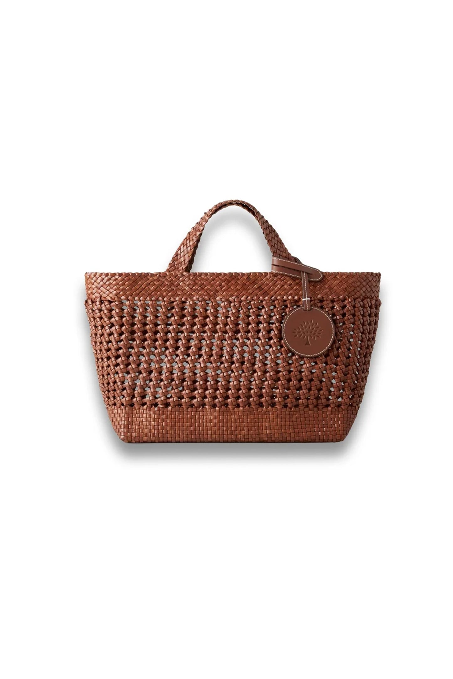 Small Woven Leather Tote
